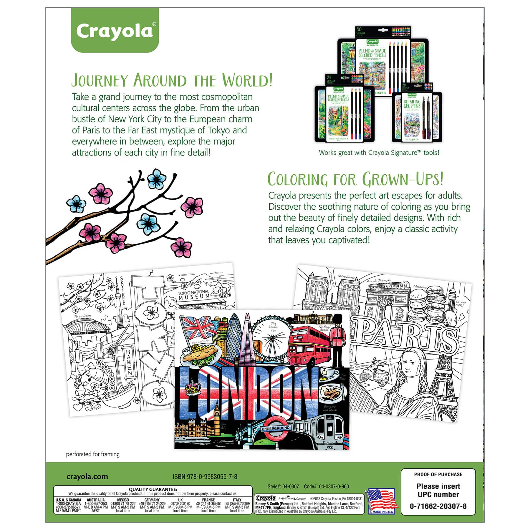 Crayola® City Escapes Adult Coloring Book,40 Pages, Pack of 2