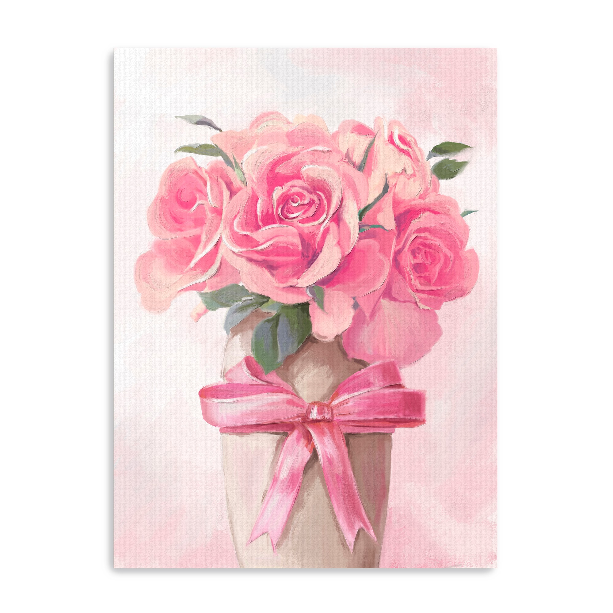 Rose and Bow Canvas Giclée Art