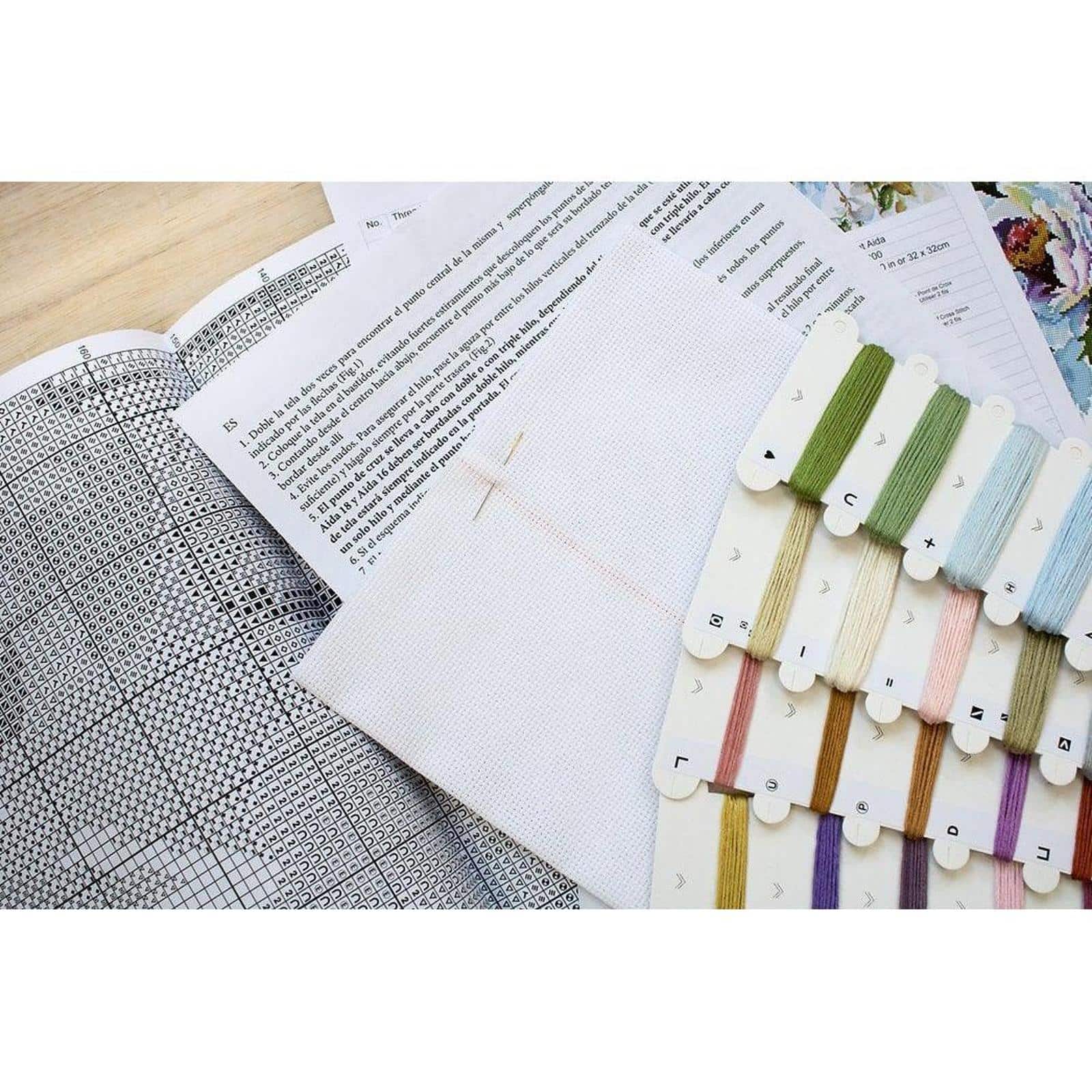 Luca-s White Roses Counted Cross Stitch Kit