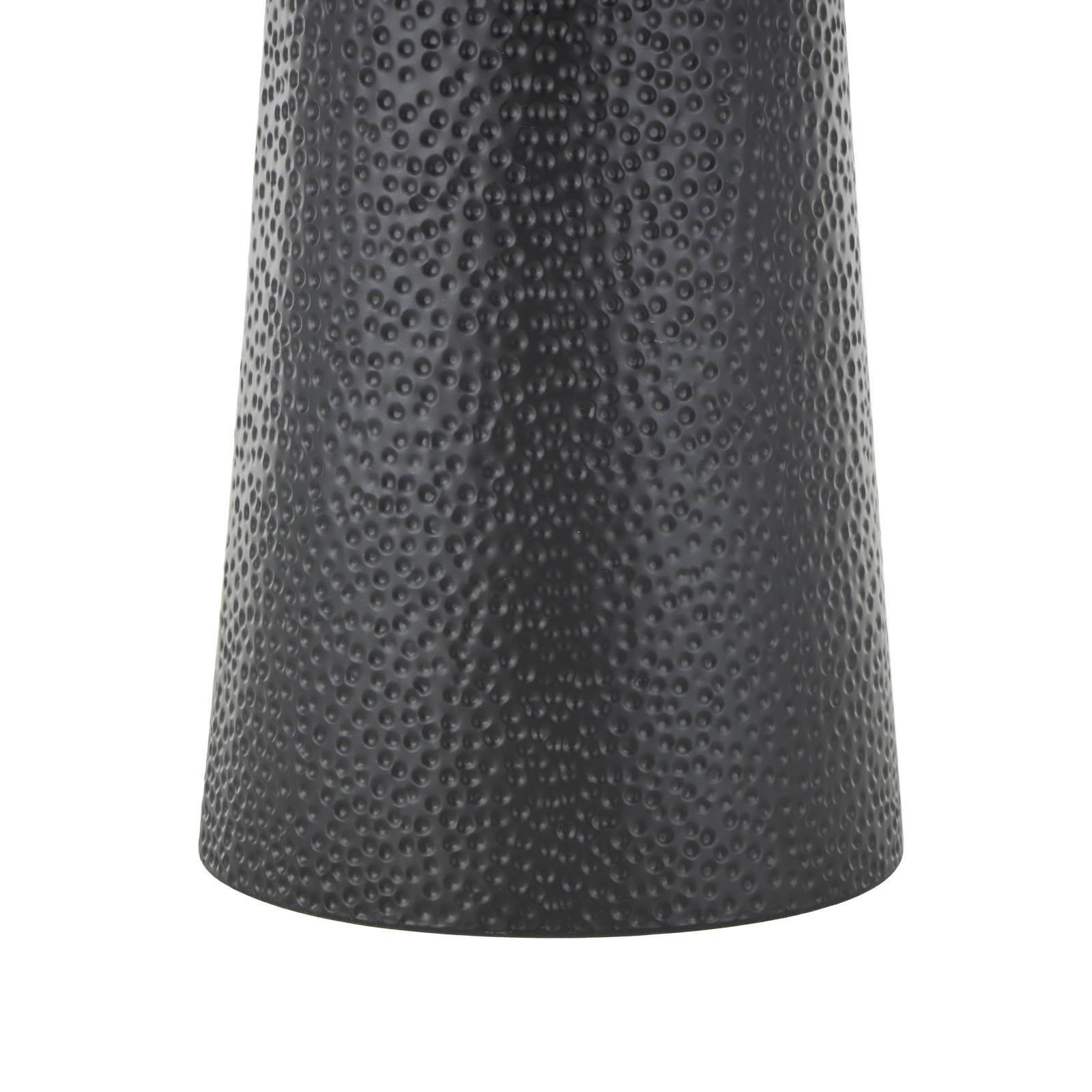 22.25" Black Metal Handmade Accent Table with Rope Tabletop