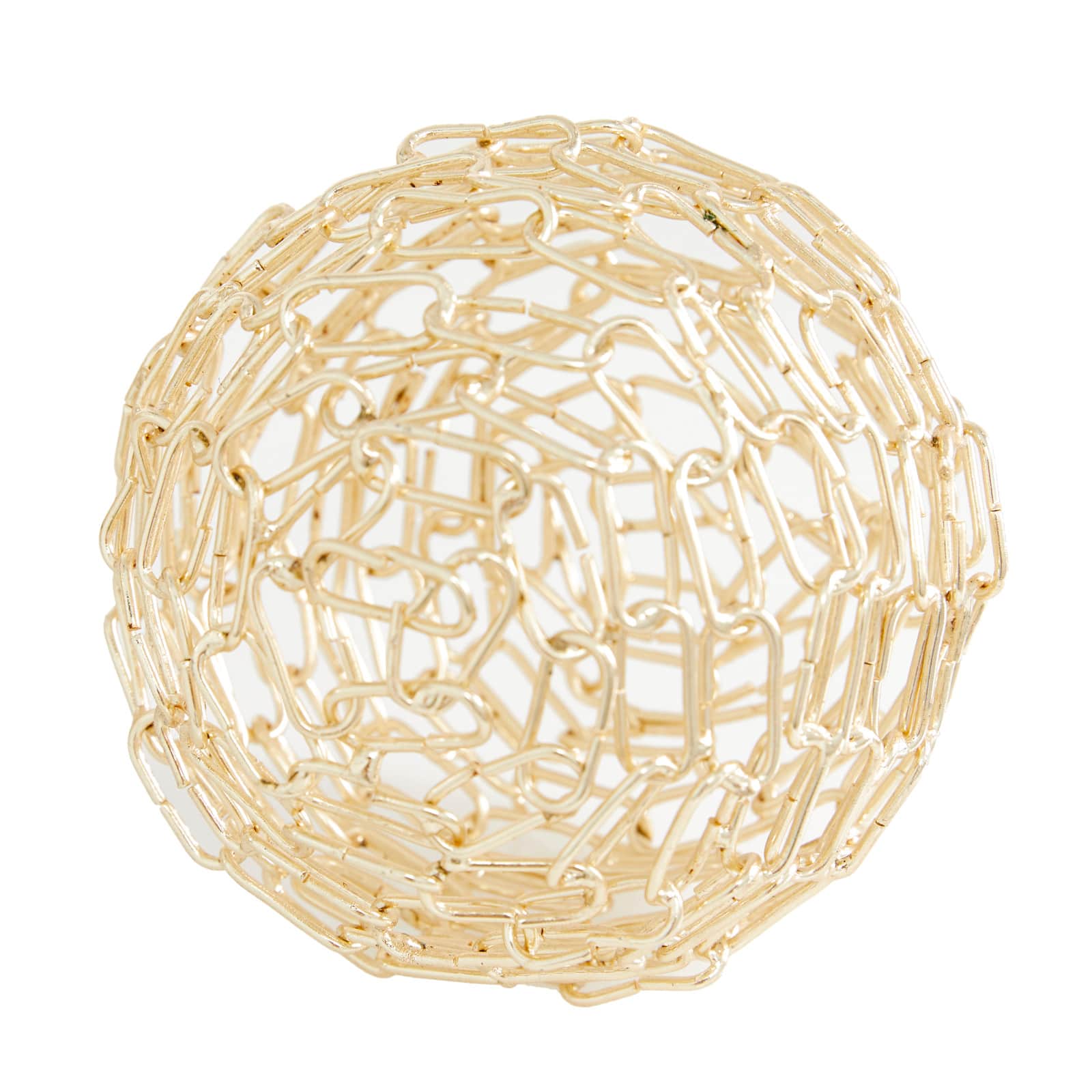 CosmoLiving by Cosmopolitan Gold Metal Chain Orb Sculpture Set