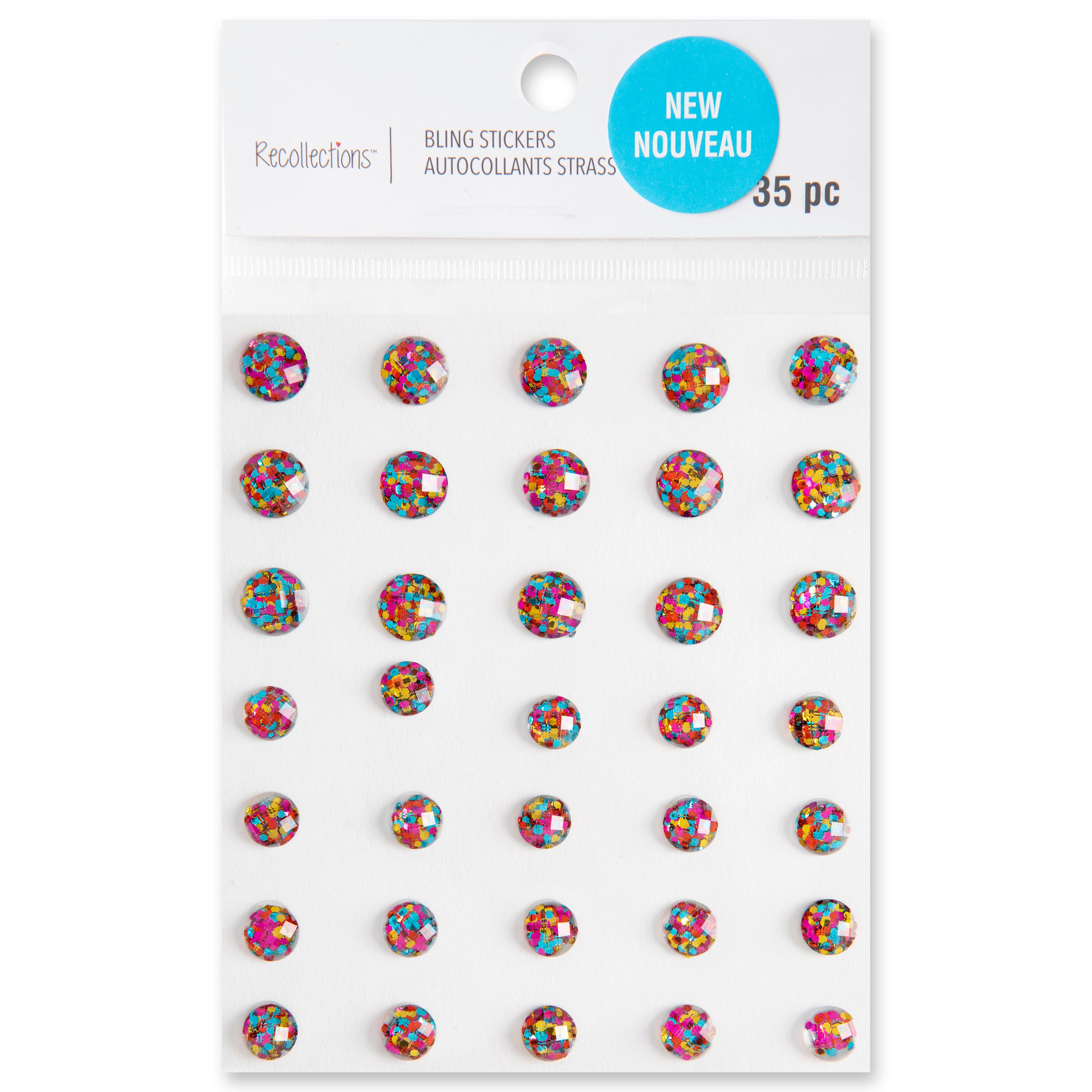 12 Packs: 35 ct. (420 total) Multi Dots Bling Stickers by Recollections™