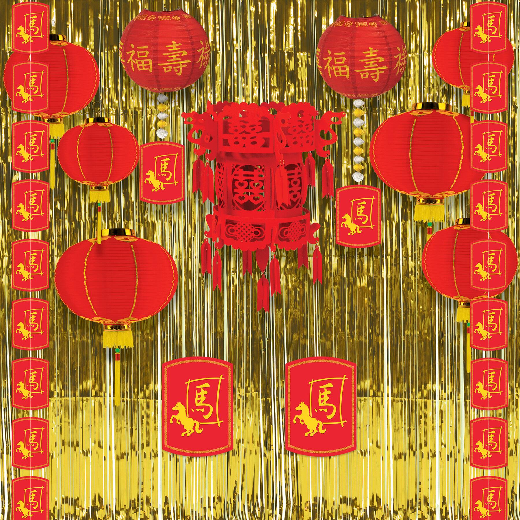 Beistle 6" x 6ft. Year Of The Horse Stringers, 2ct.