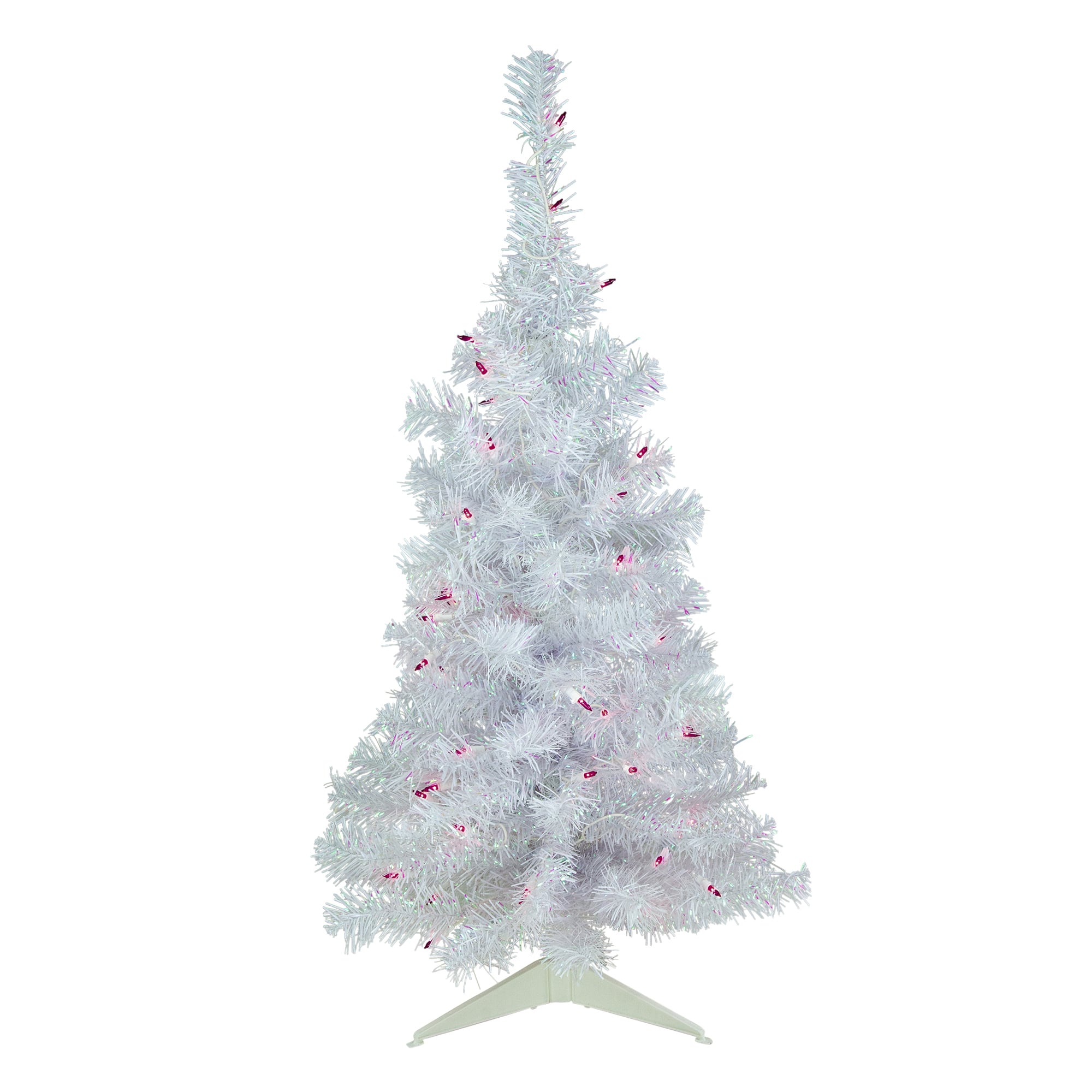3Ft Pre-Lit White Rockport Pine Artificial Christmas Tree, Purple Lights By Northlight | 3 ft | Michaels®