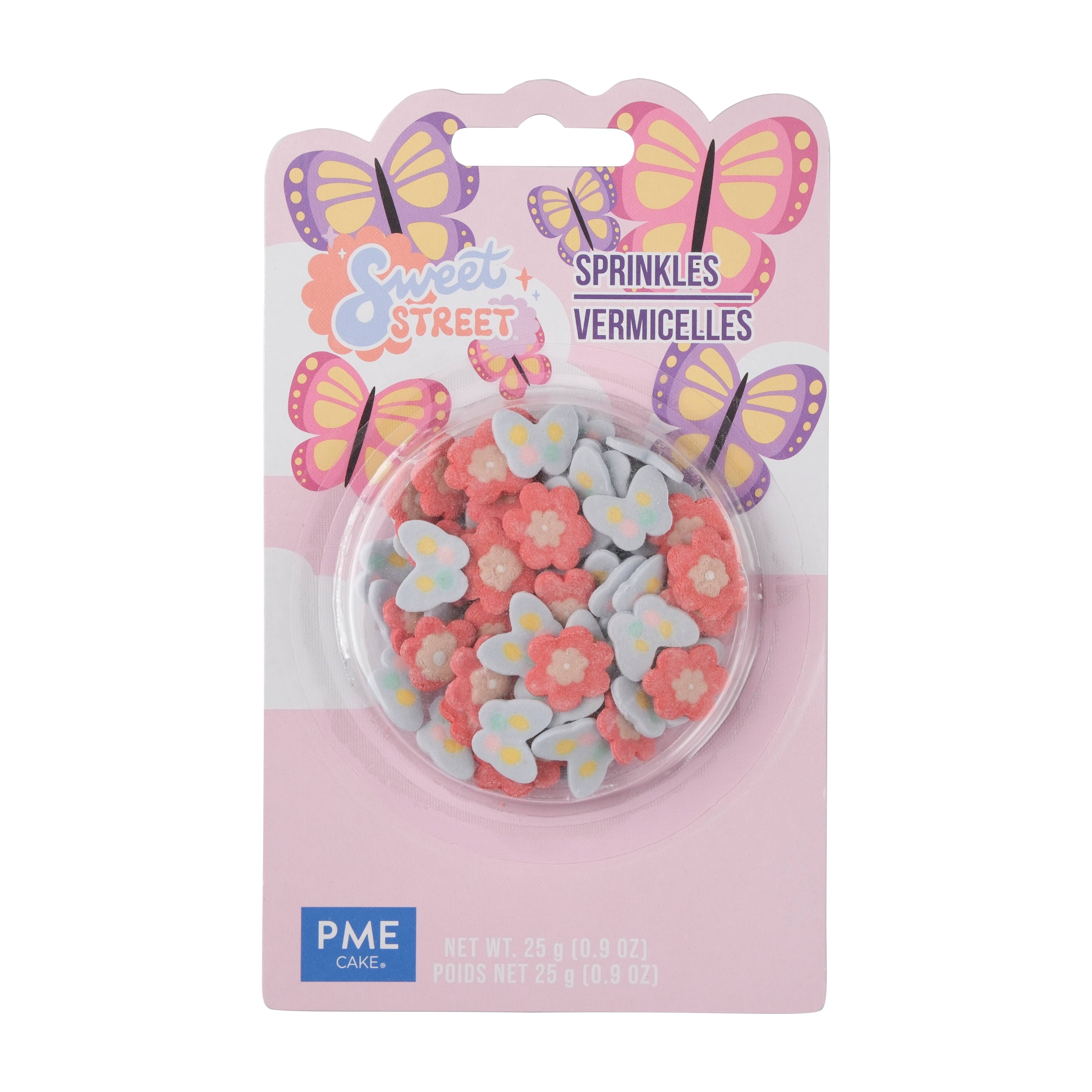 Nonpareilles en forme de papillon et de fleur Sweet Street de PME Cake
