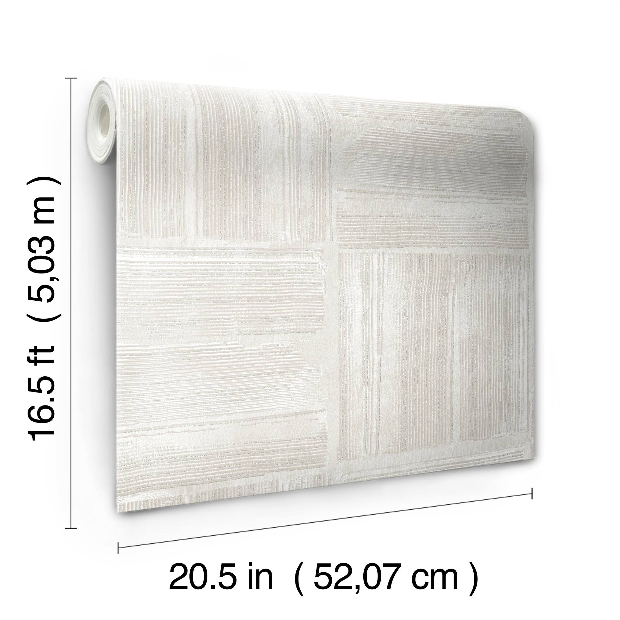 RoomMates Dimensional Square Beige Plaster Peel & Stick Wallpaper