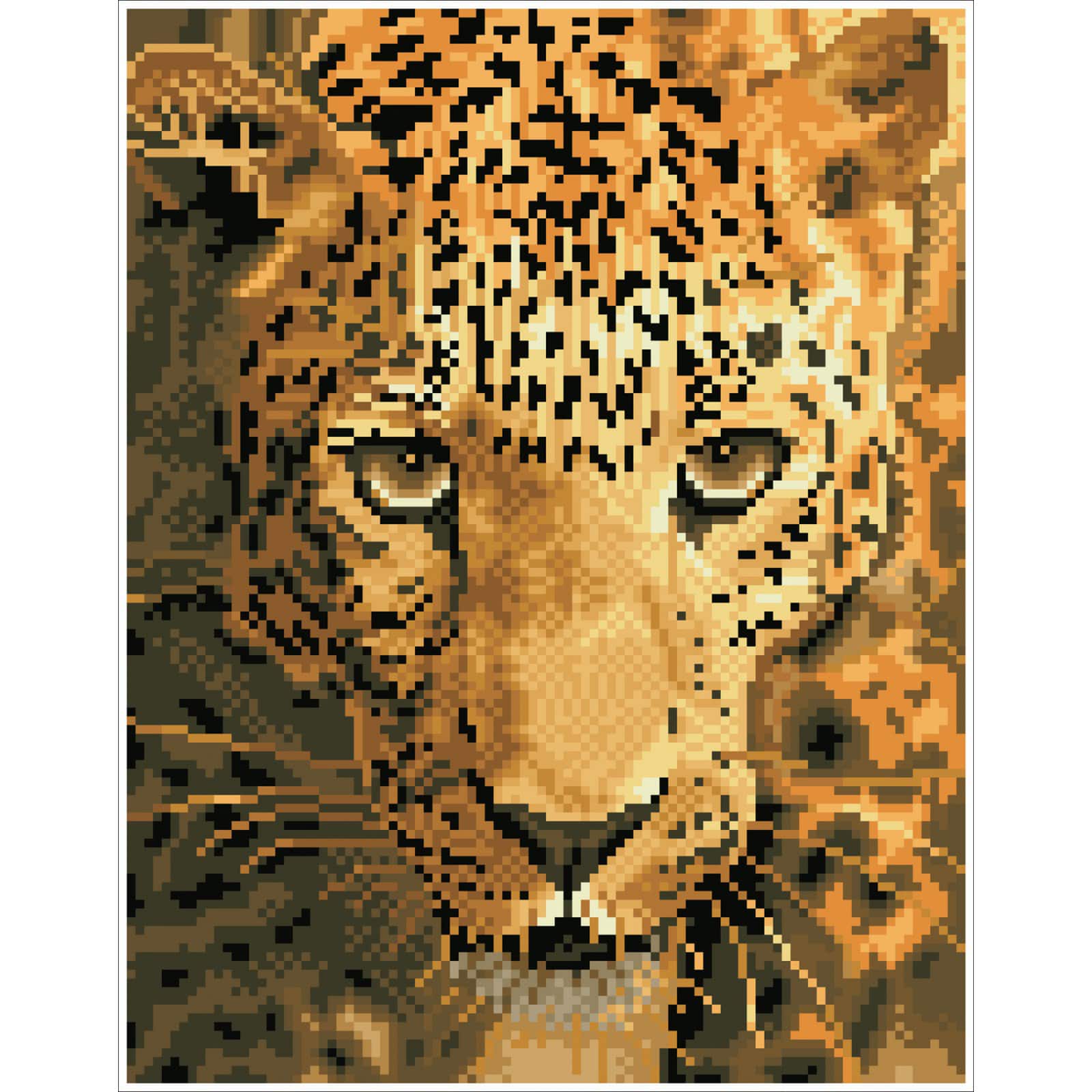 Diamond Dotz® Intermediate Jaguar Prowl with Frame Diamond Painting Kit