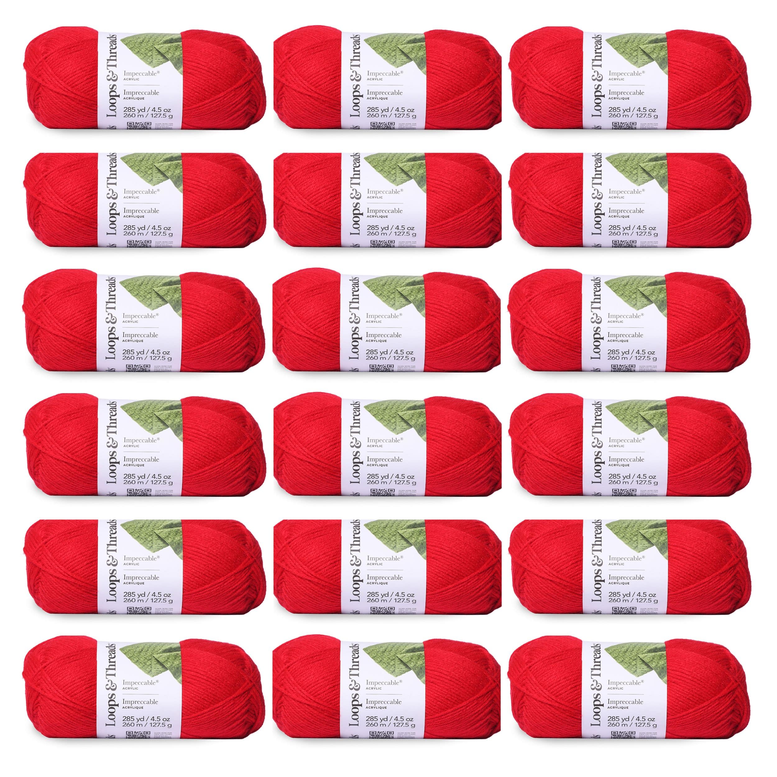 18 Pack: Impeccable® Solid Yarn by Loops & Threads®