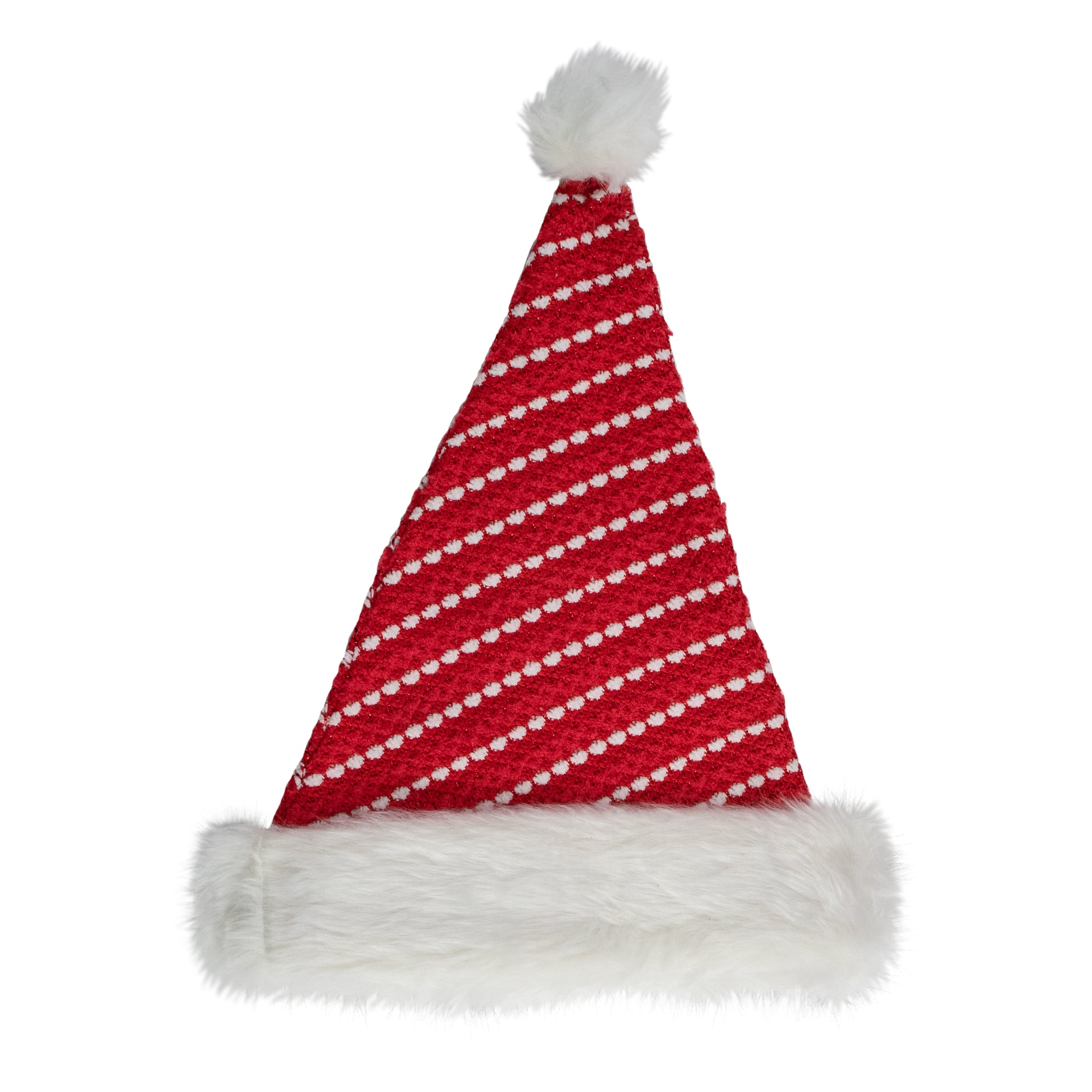 17" Red & White Striped Santa Hat with Pom Pom By Northlight | Michaels®