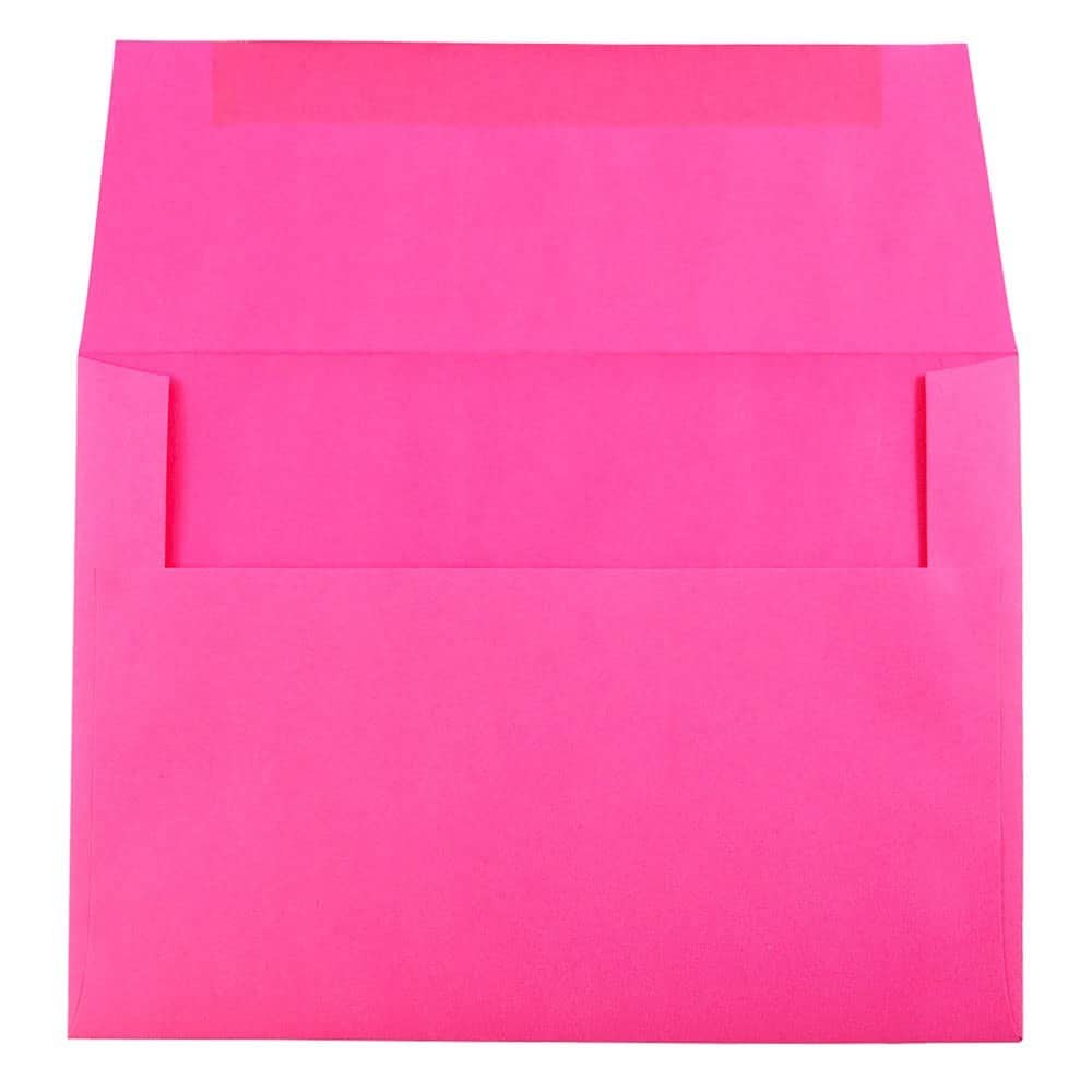 JAM Paper A7 Ultra Fuchsia Hot Pink Invitation Envelopes, 50ct.