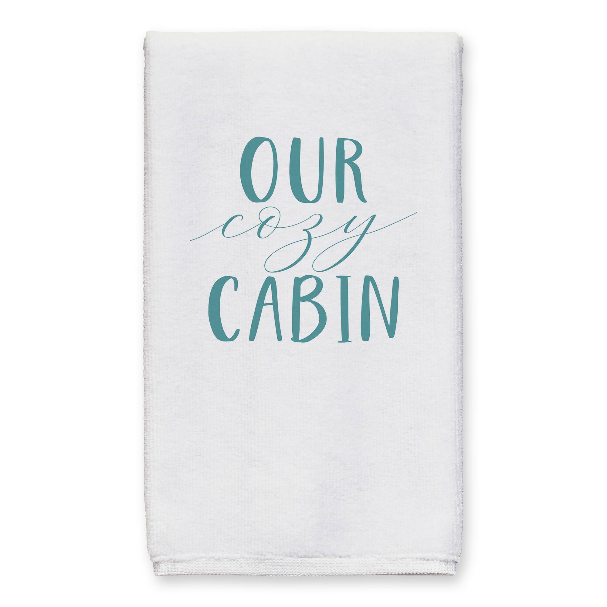 Snowy Town Teal Tea Towels - Set of 2
