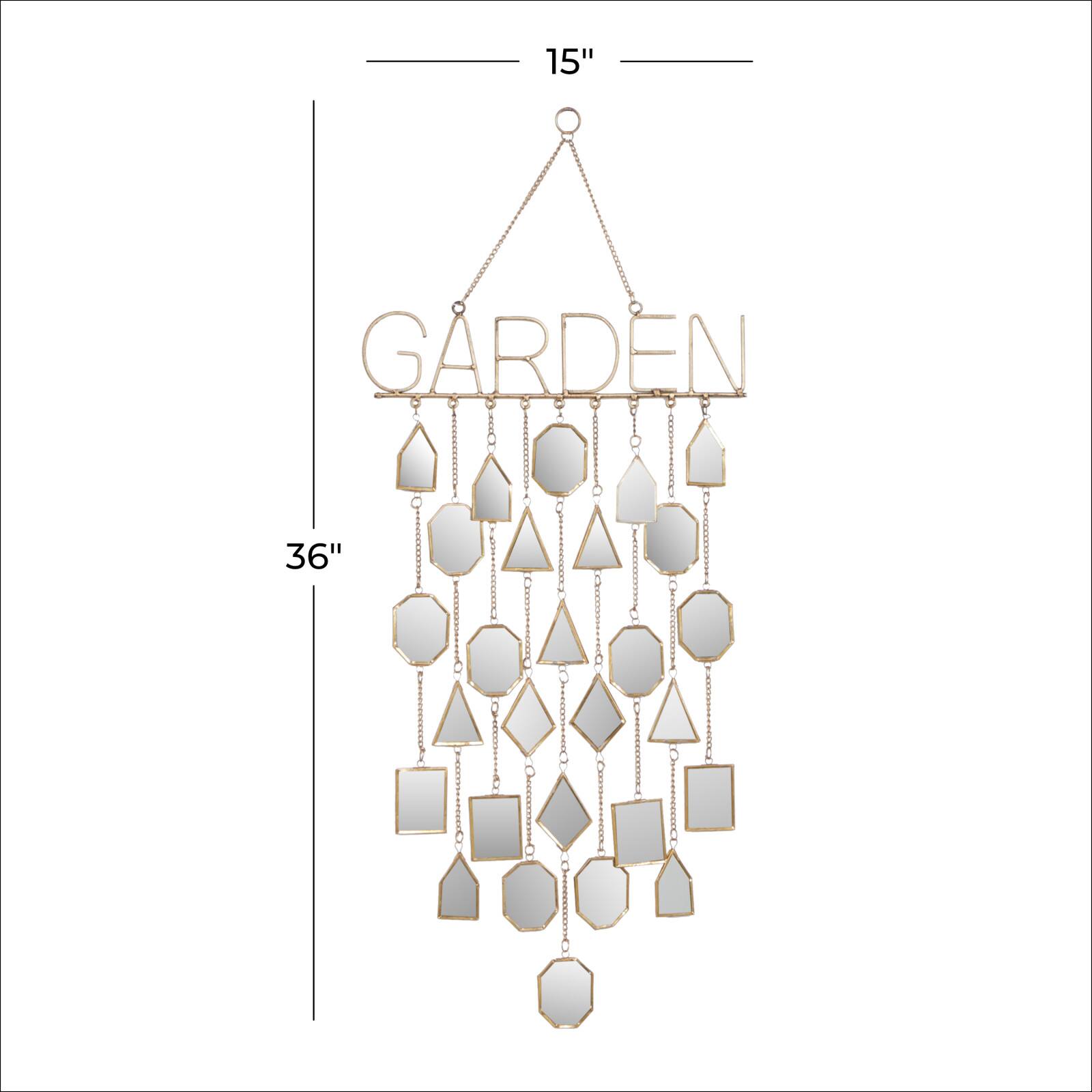 36" White Metal Eclectic Garden Windchime