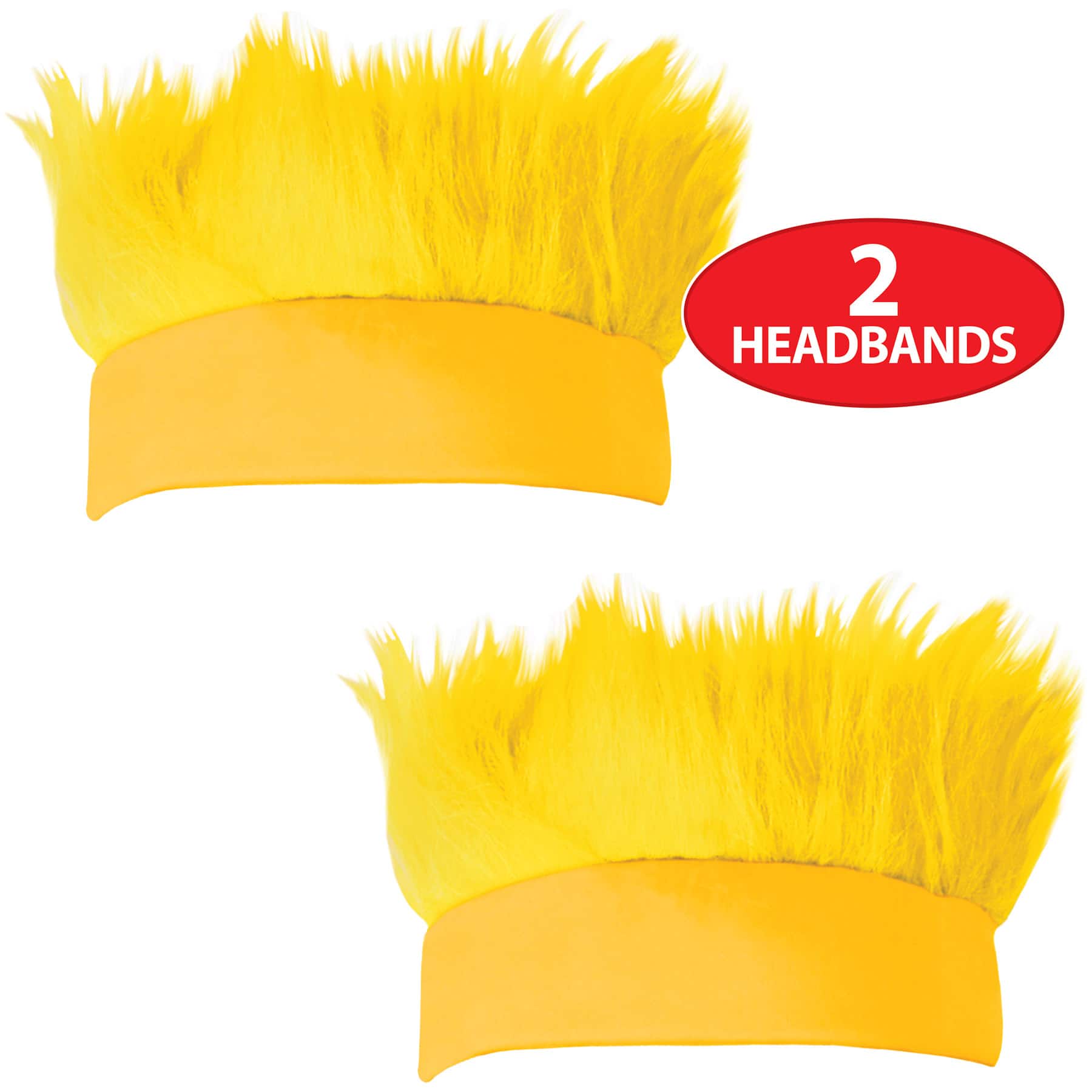 Beistle Yellow Hairy Headbands, 2ct.