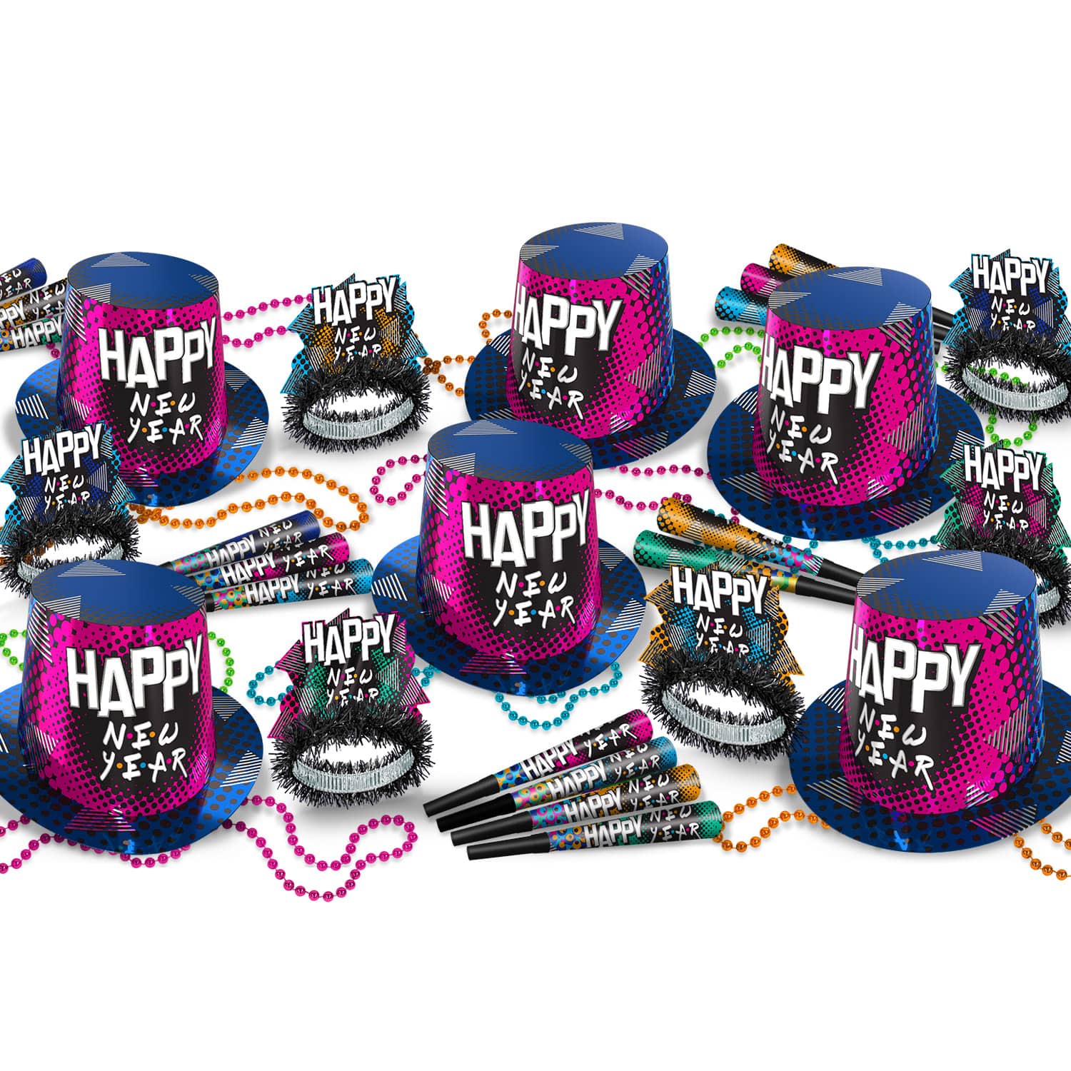 Beistle 90's New Year Assortment Kit for 50