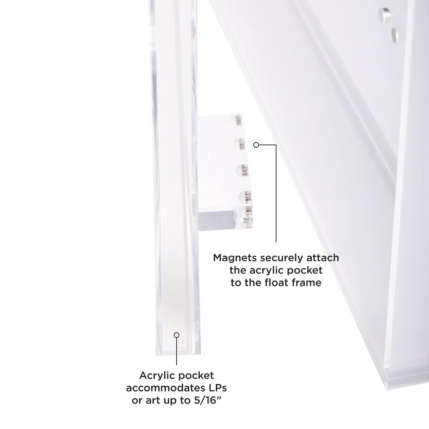 Wexel Art 12" x 12" Magnetic Record Album Float Frame
