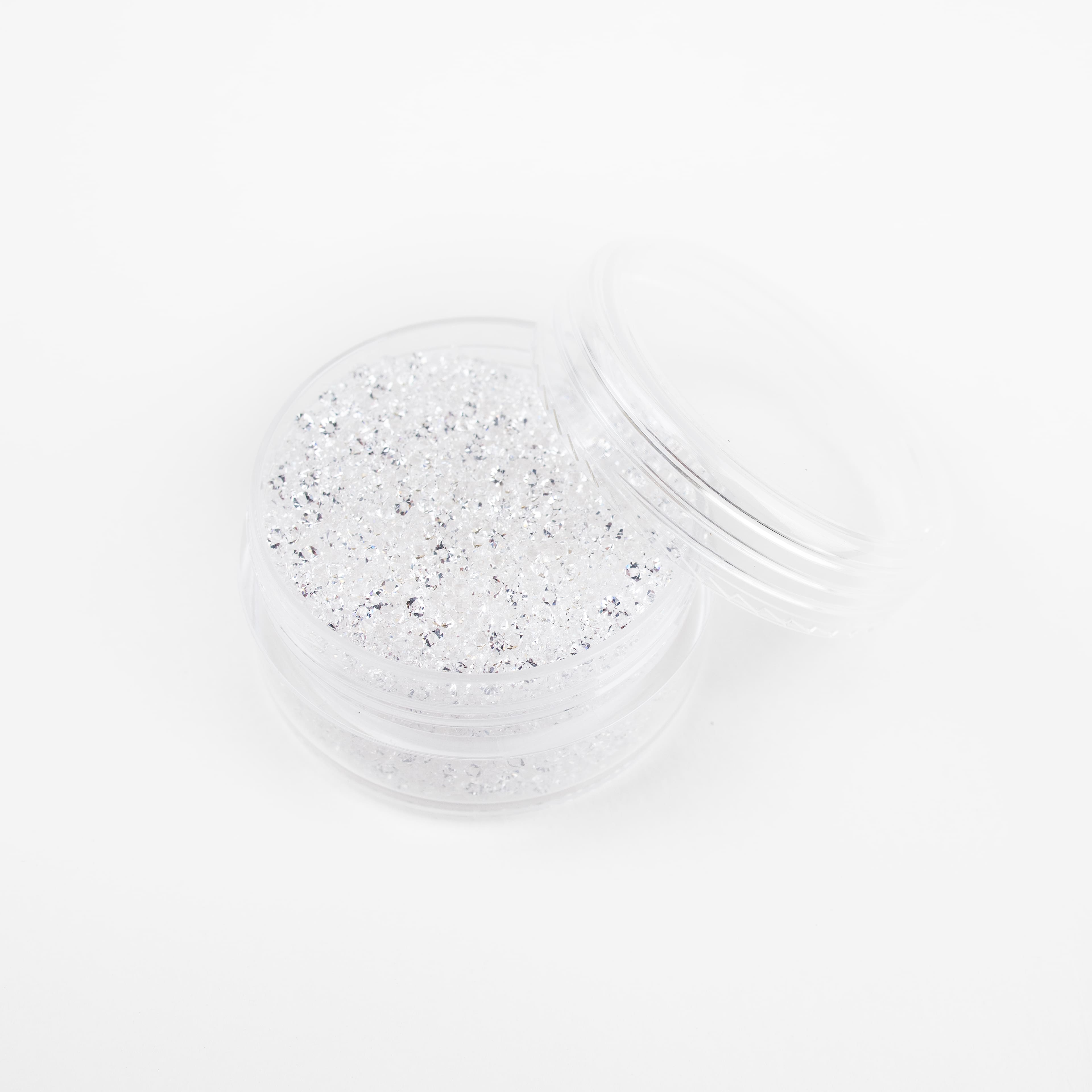 12 Pack: 1.2mm Glass Micro Rhinestones by Bead Landing™, 0.7oz.
