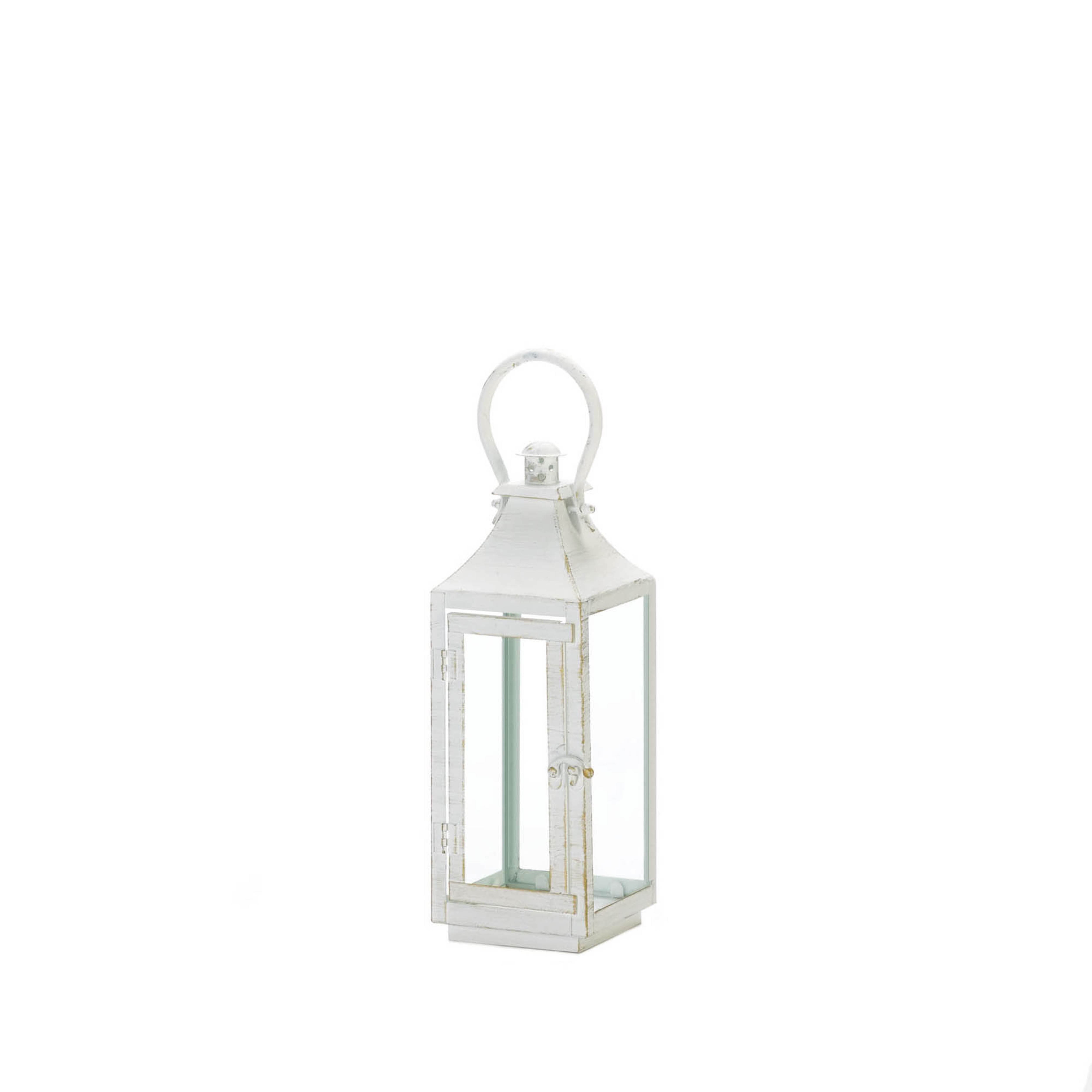12" Traditional White Lantern