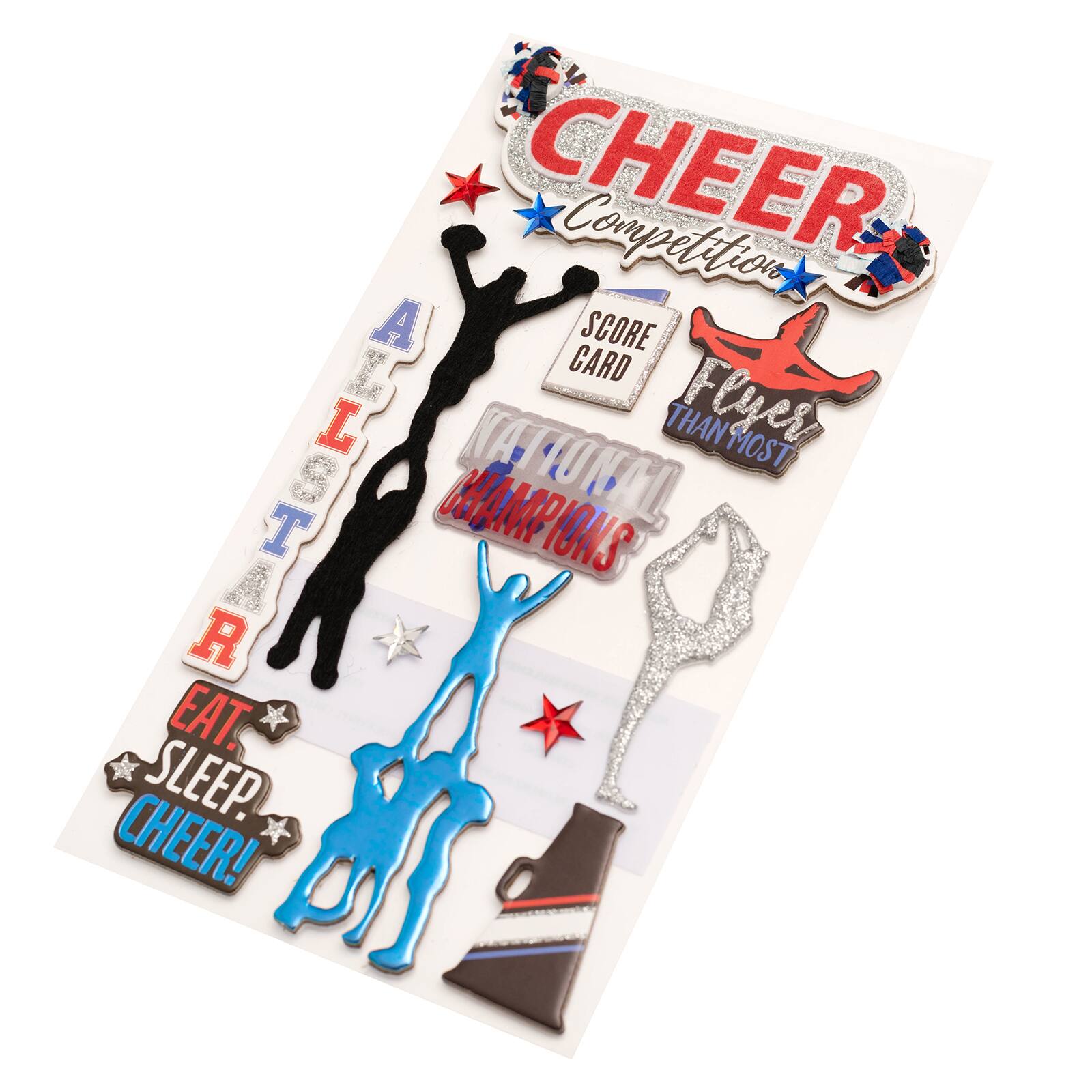 12 Pack: Pro Cheerleading Dimensional Stickers by Recollections™