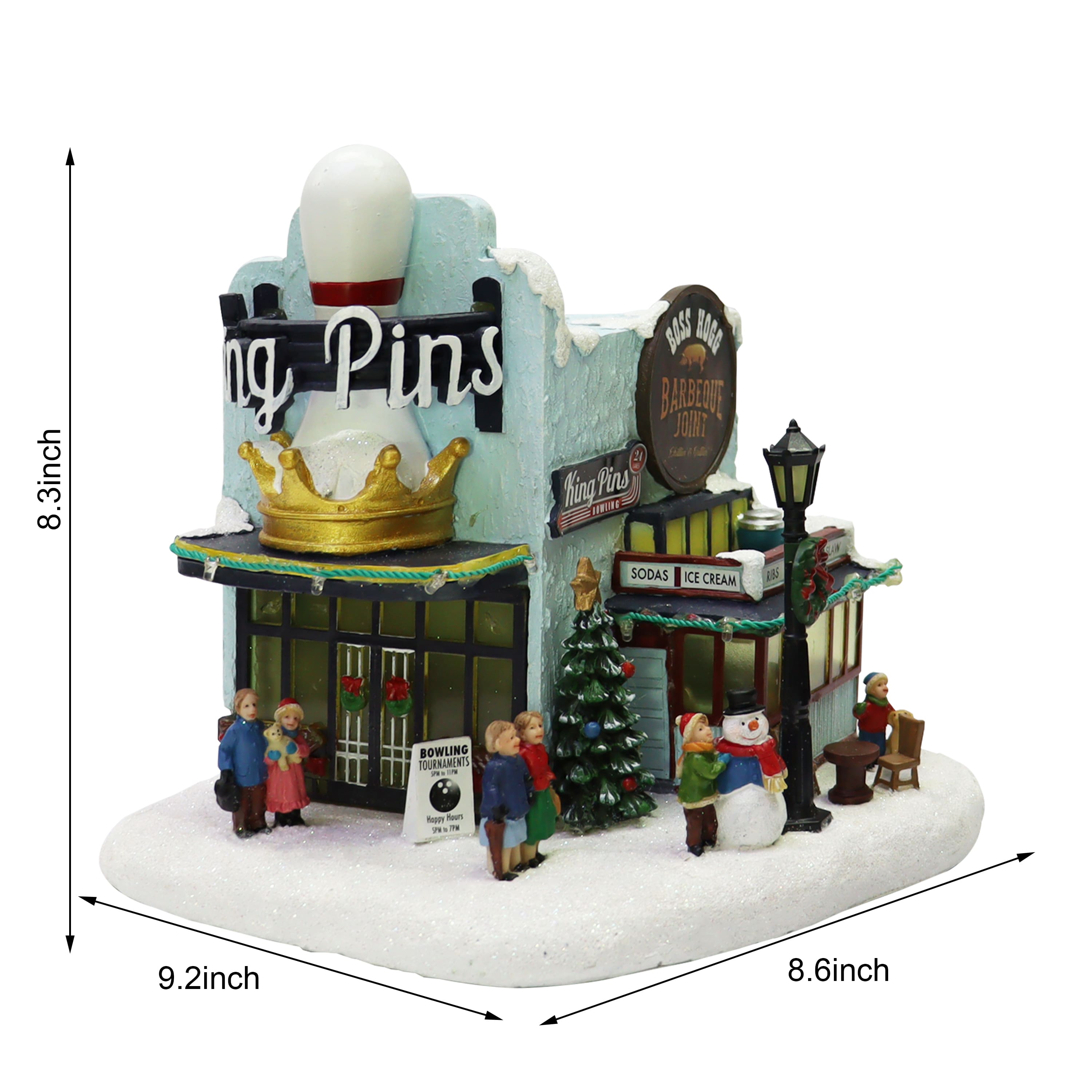 Moments in Time 8.4" King Pins Bowling Alley & Boss Hogg Barbeque Joint Décor