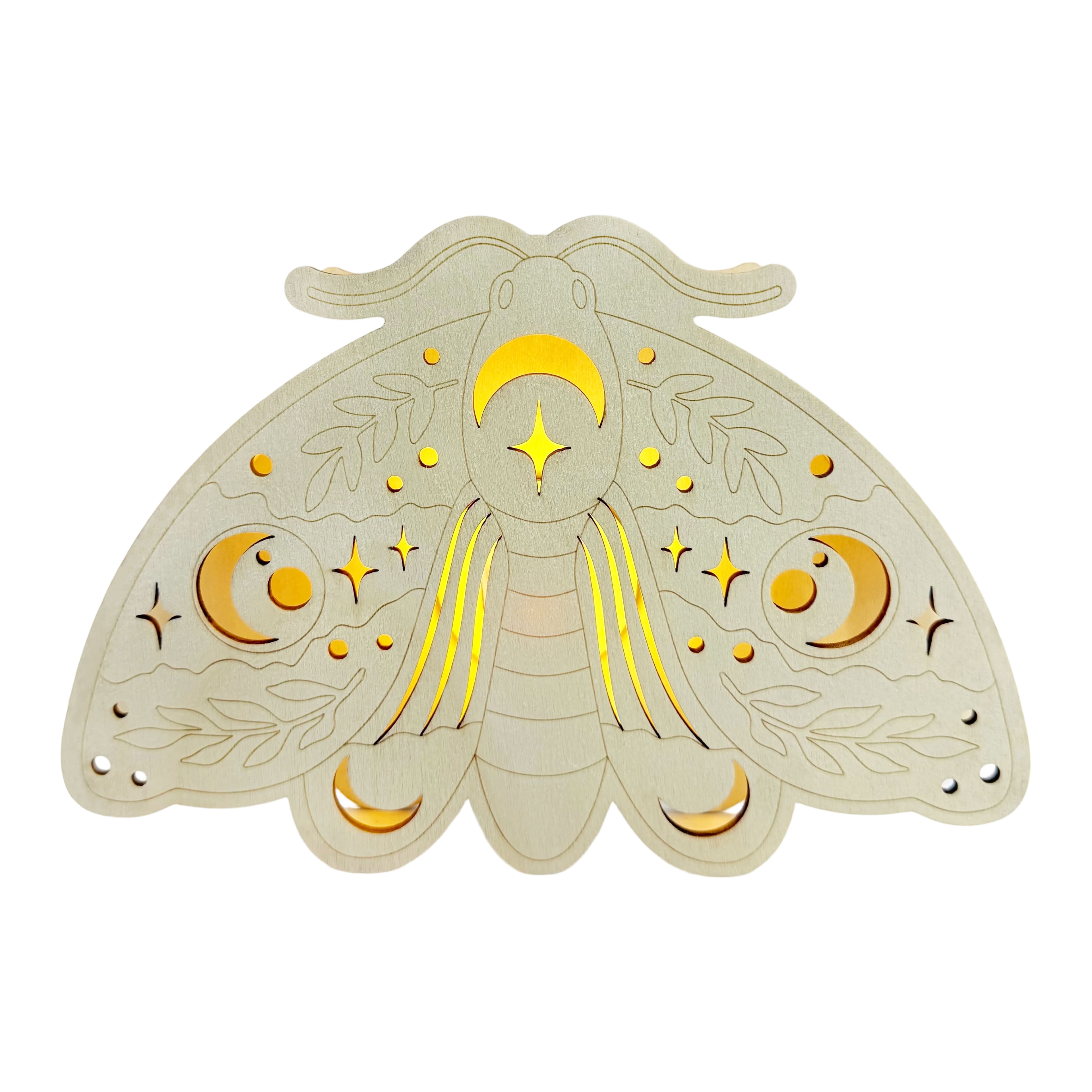 Michaels, 7.75" Celestial Moth DIY LED Wood Décor by Make Market® – Category: DIY Wood & Ceramic Crafts