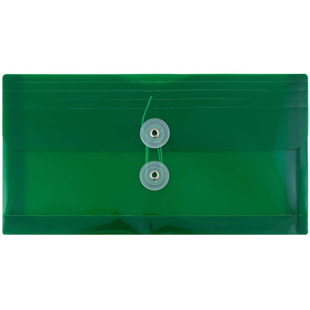 JAM Paper #10 Plastic Envelopes with Button & String Tie Closure, 12ct.