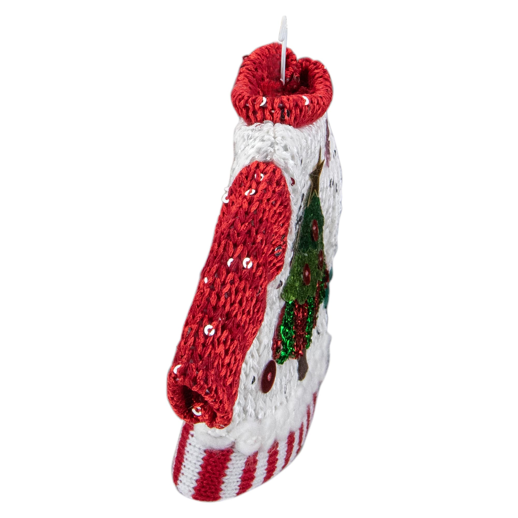 Knitted Ugly Sweater with Hanger Yarn Christmas Tree Ornament