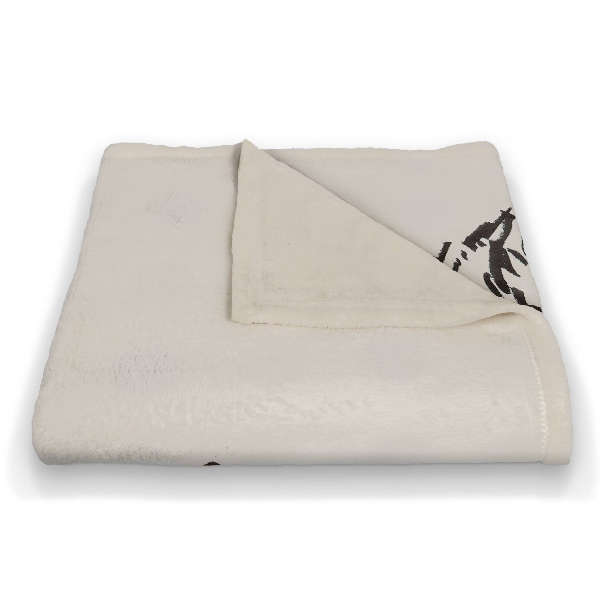 50" x 60" Sketch Llama Sweet Cheeks Coral Fleece Blanket