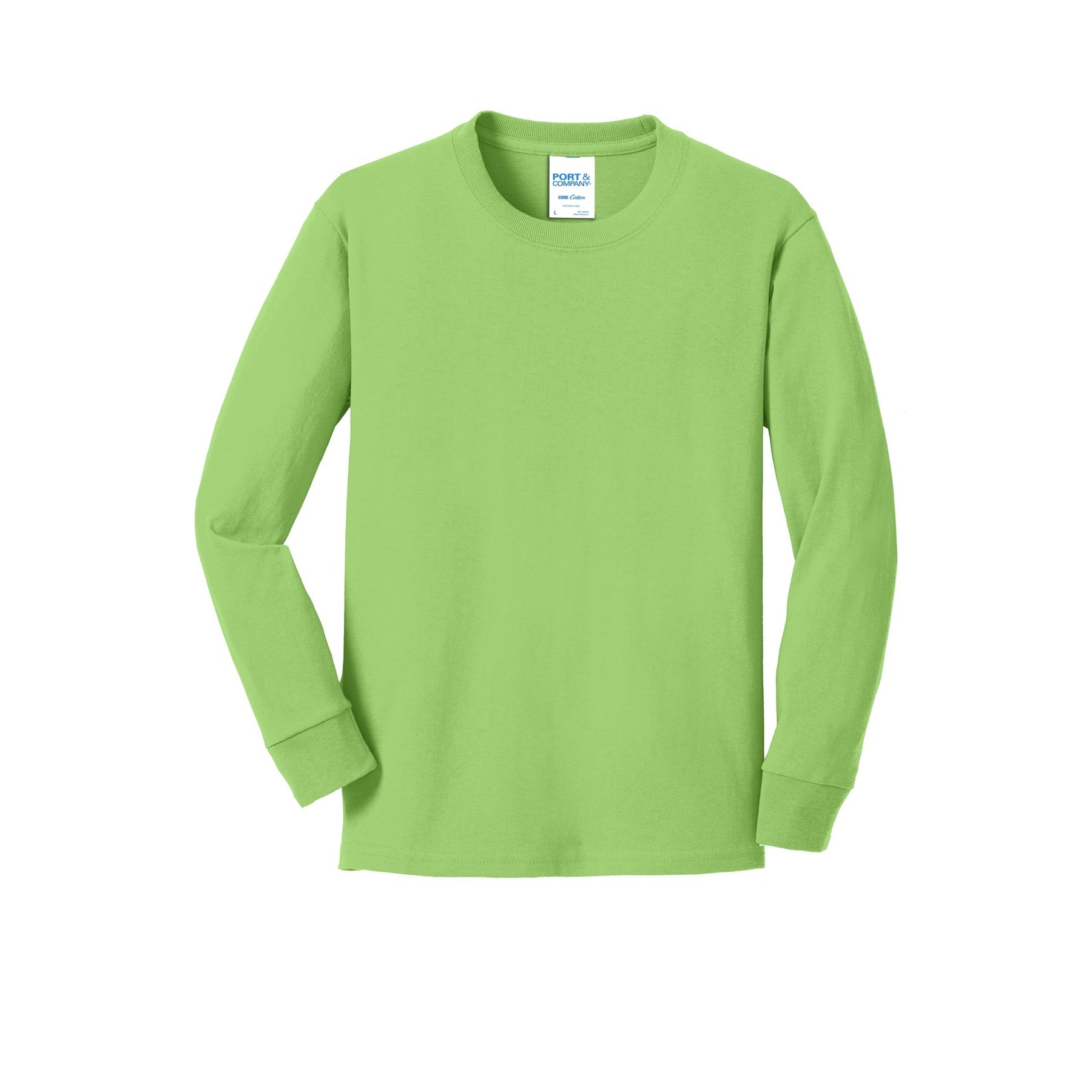 Port & Company® Youth Long Sleeve Core Cotton T-Shirt