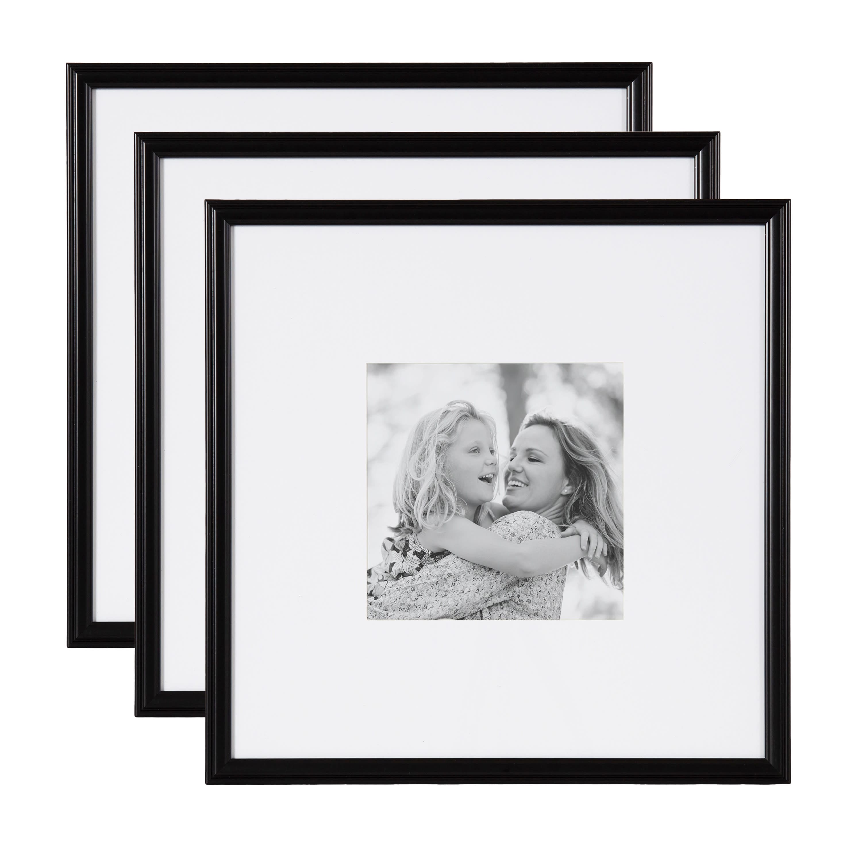 Kate and Laurel 16" x 16" Adlynn Photo Frame with 8" x 8" Mat
