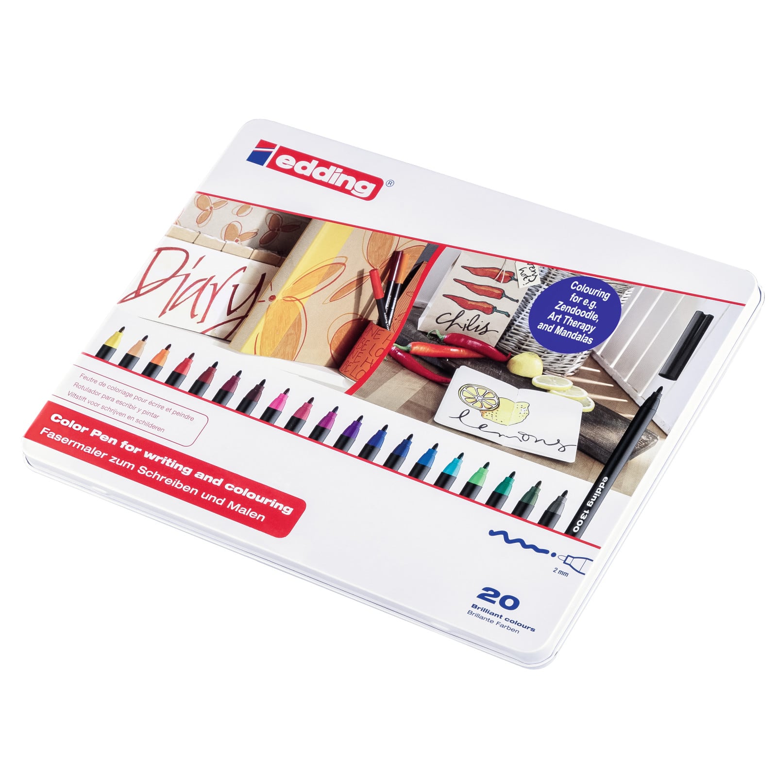 edding® 1300 Color Fiber Pen Set, 20ct.