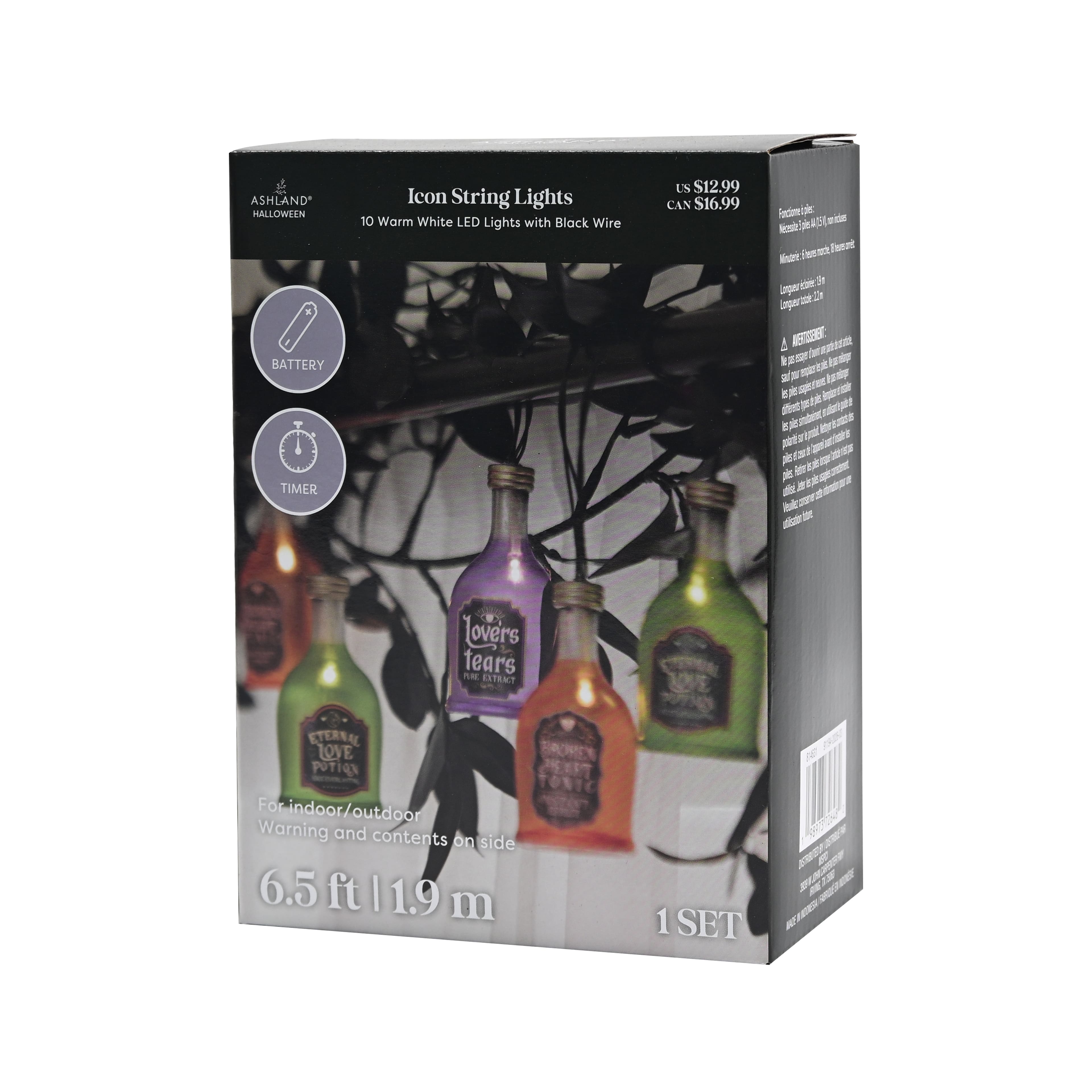 10ct. Poison Bottle Icon LED String Lights by Ashland®