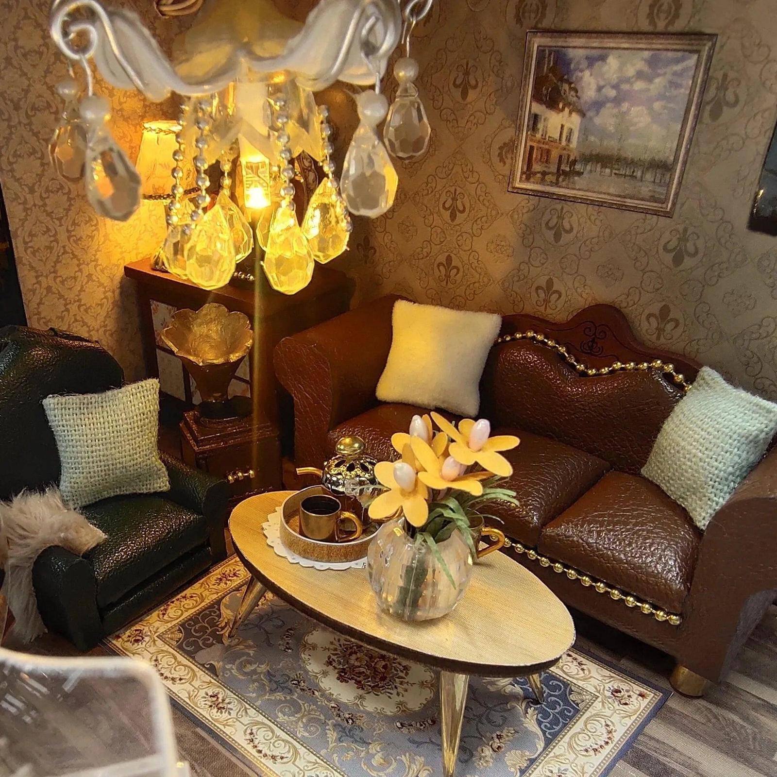 Wizardi House in English Style Miniature Dollhouse Roombox Kit