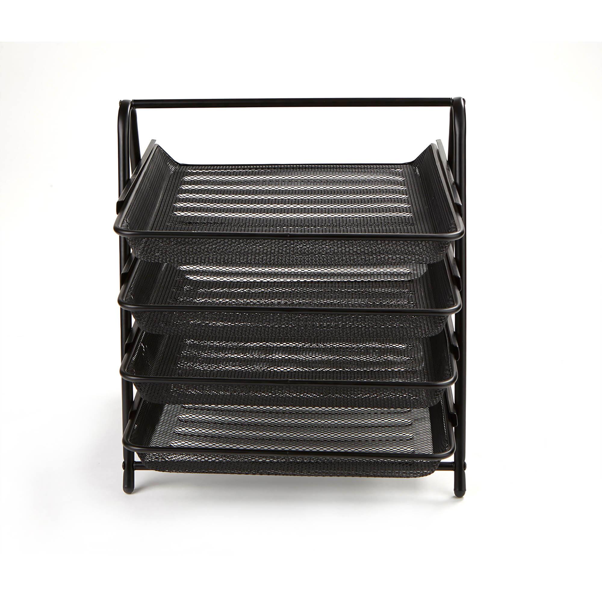 Mind Reader Desk Organizer with 4 Sliding Trays