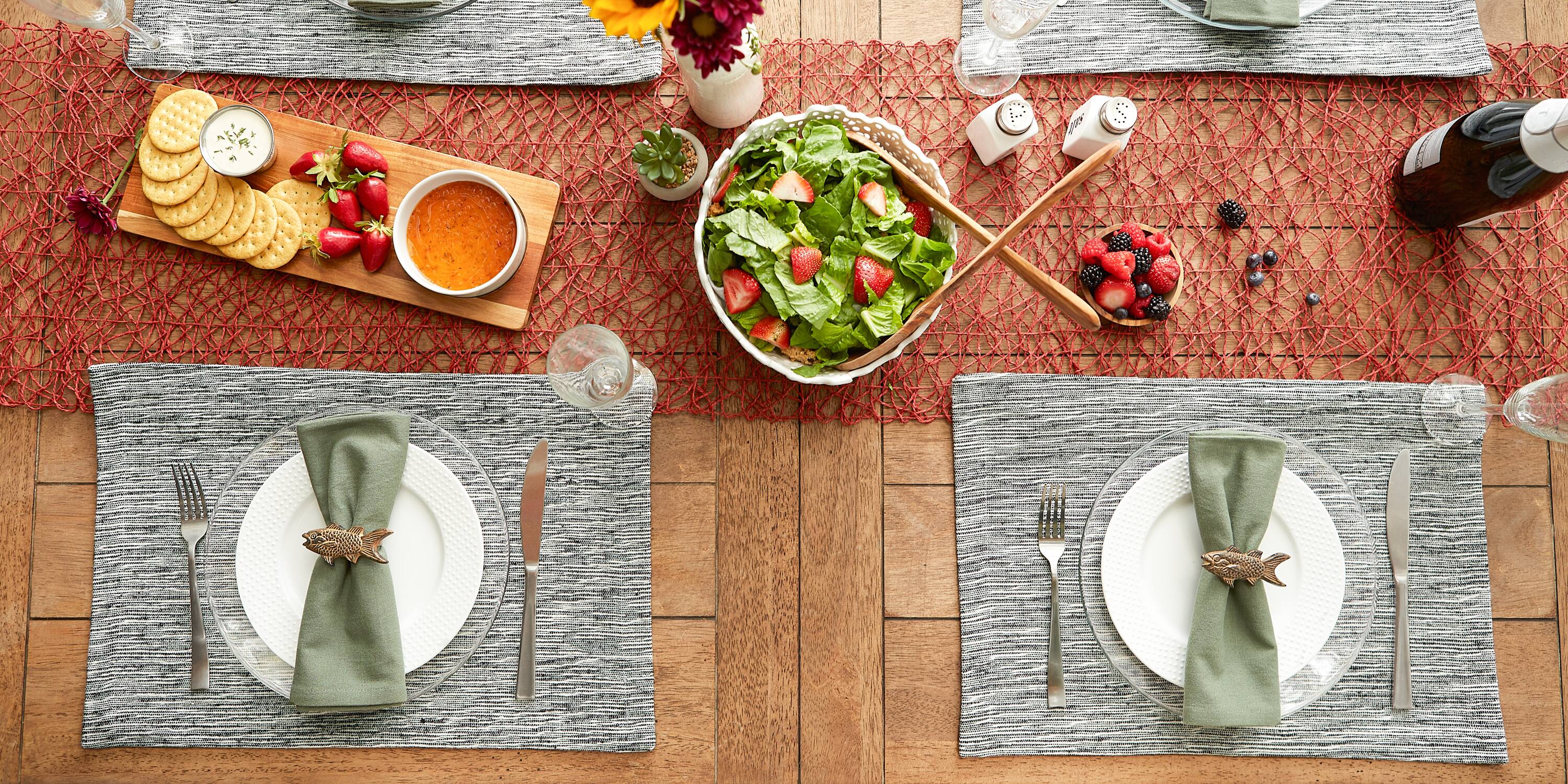 DII® Tonal Recycled Cotton Slubby Rib Placemats, 6ct.