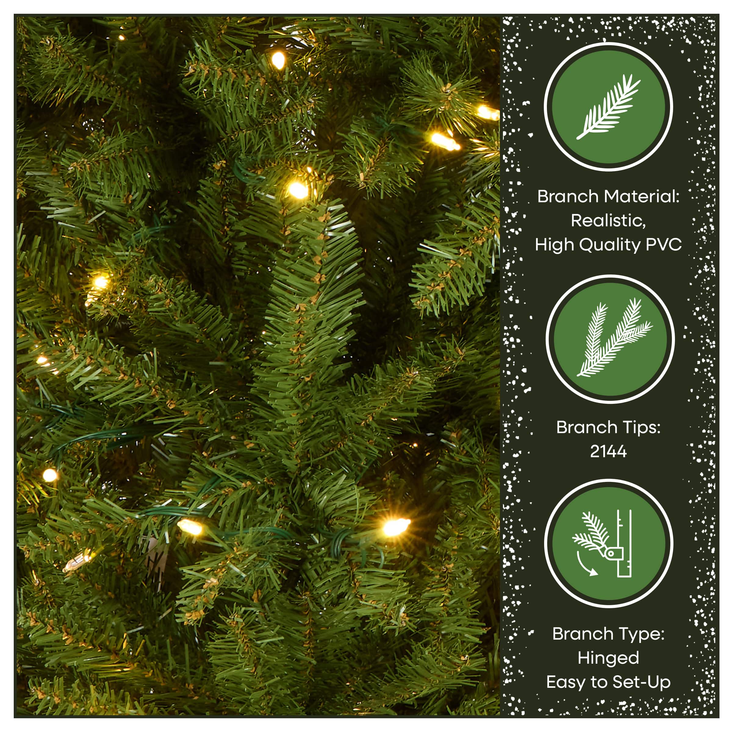 7ft. Pre-Lit Dunhill® PowerConnect™ Fir Artificial Christmas Tree, Dual Color® LED Lights