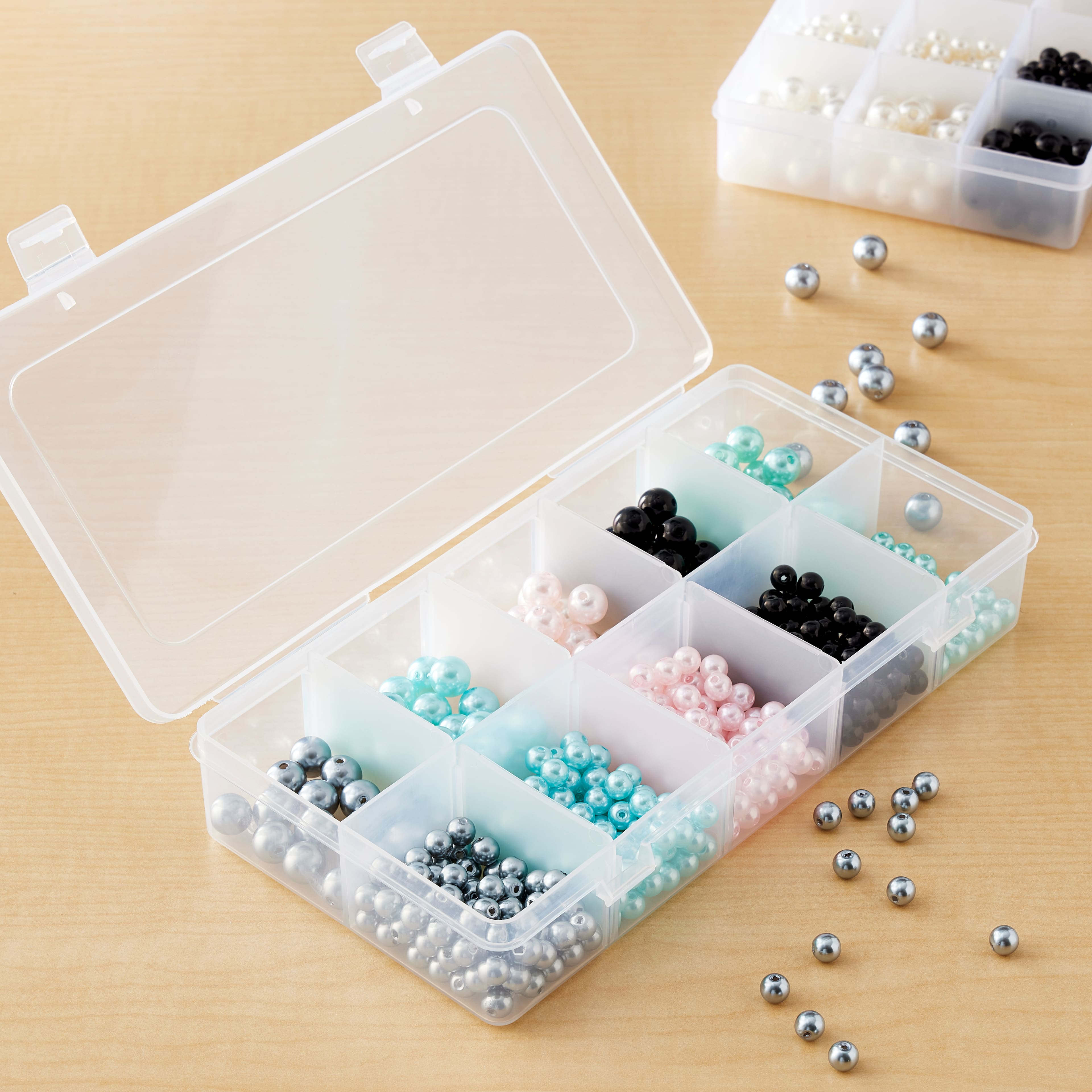 6 Pack: Bead Storage Box with Adjustable Compartments by Bead Landing™