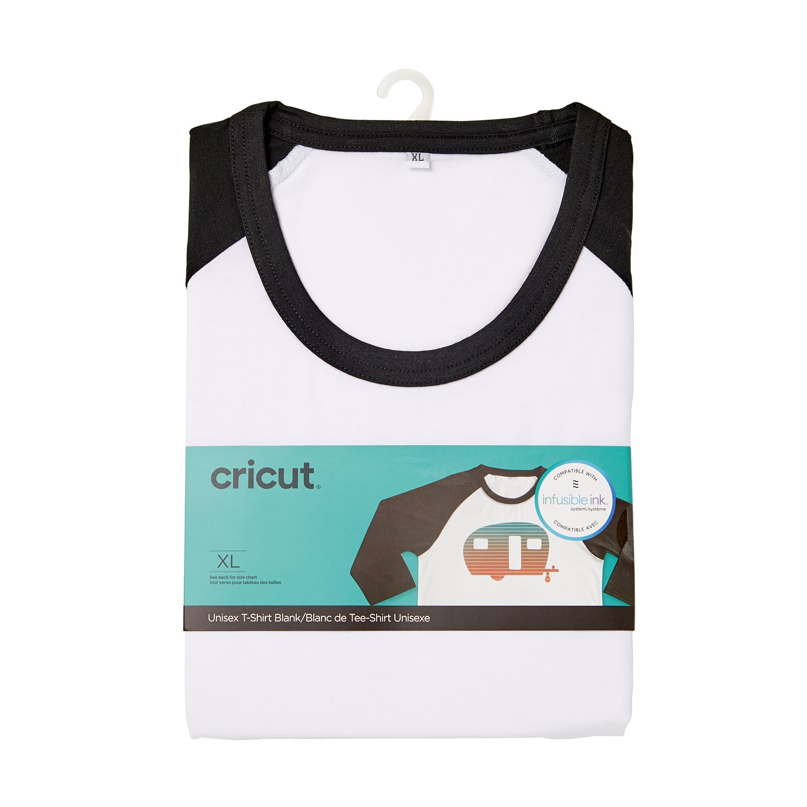Cricut® Unisex Adult Raglan Sleeve T-Shirt Blank