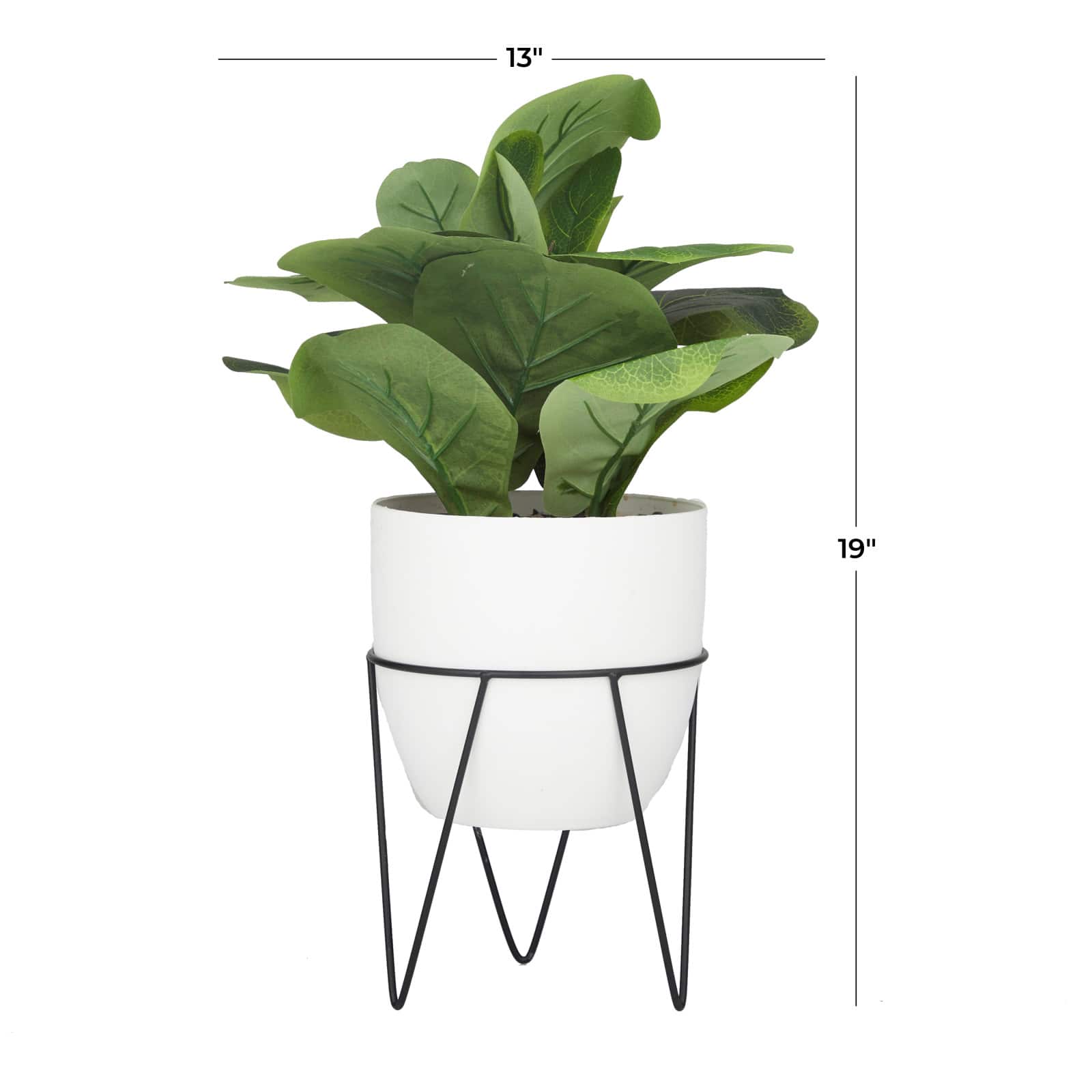 19" Potted Contemporary Gourd Artificial Foliage
