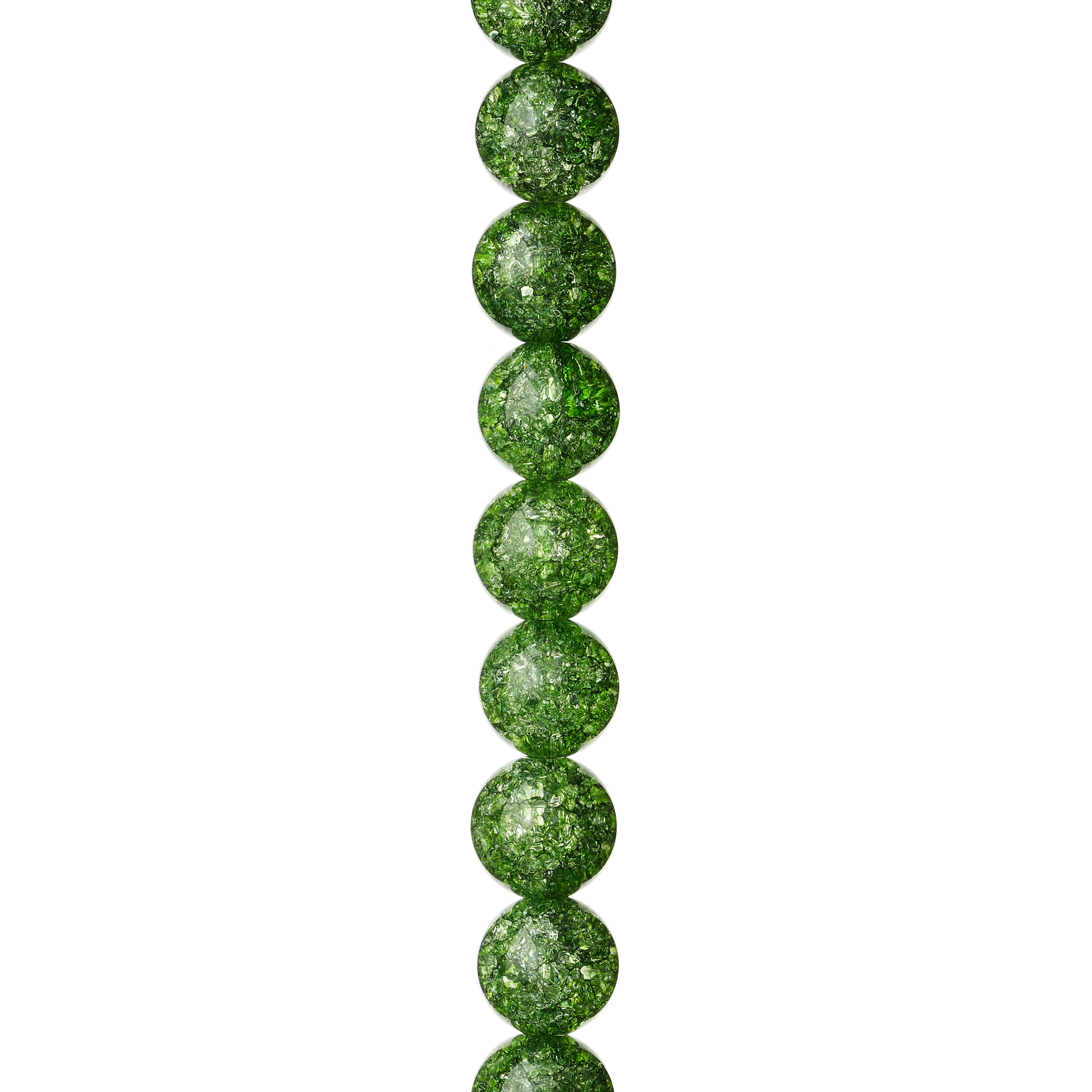 Green Crackled Quartz Round Beads, 10mm by Bead Landing™