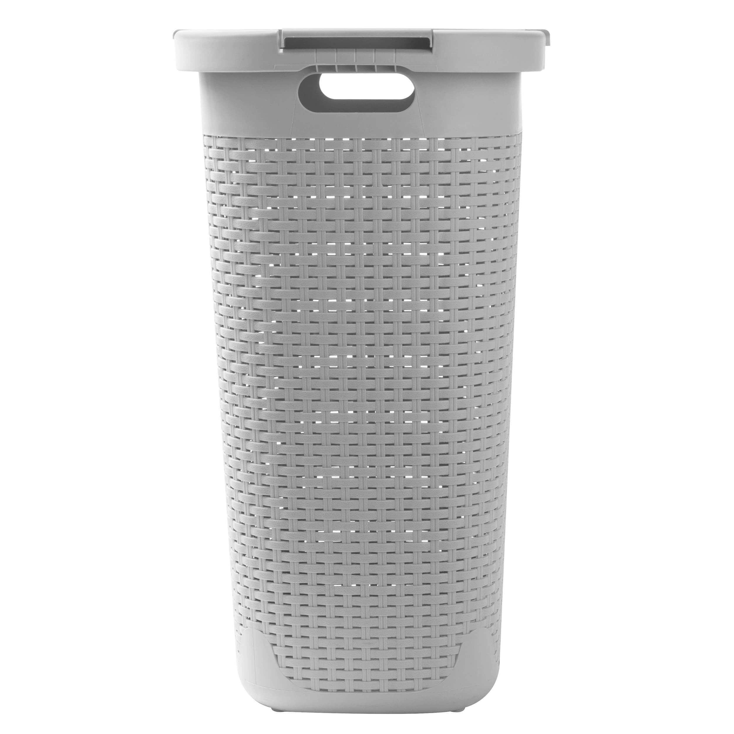 Mind Reader 60L Hamper Laundry Basket with Cutout Handles