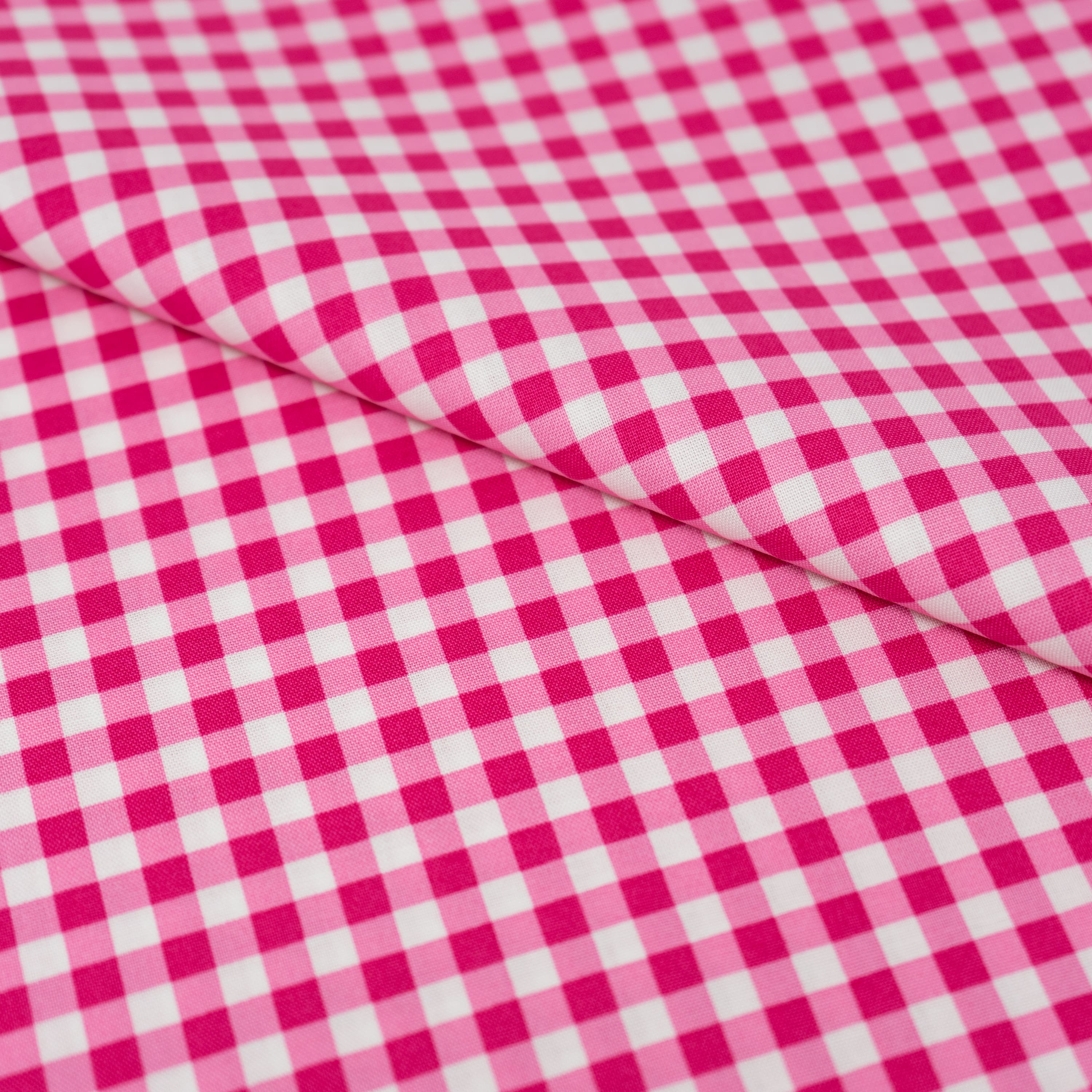 SINGER Red Gingham Check Cotton Fabric
