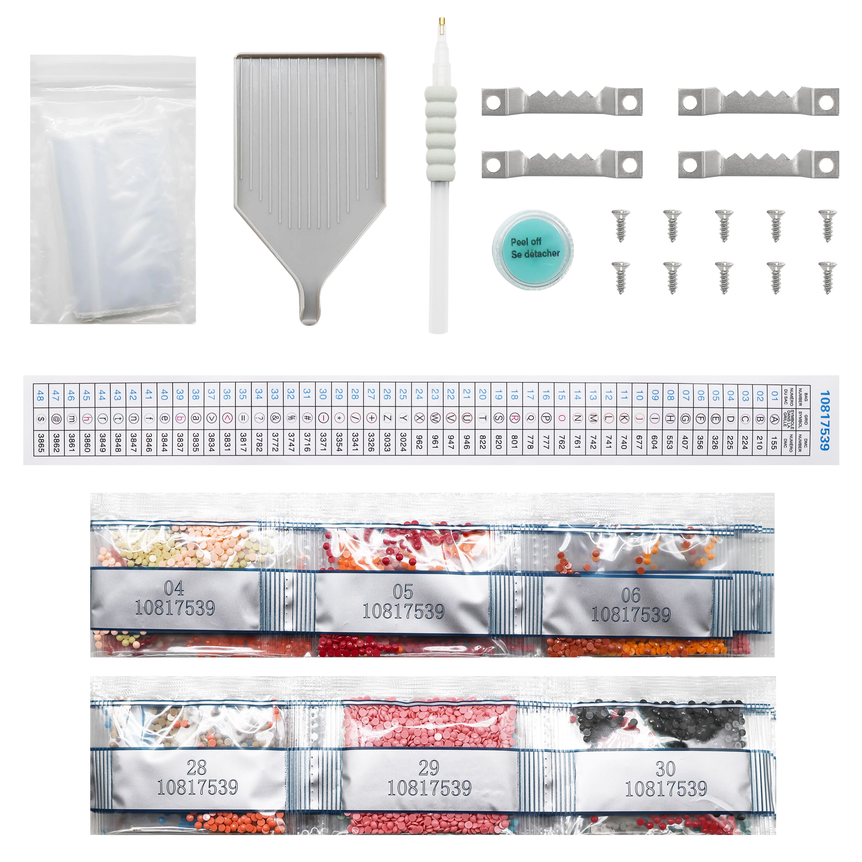 6" x 6" Ducks 4-Piece Stretched Canvas Diamond Art Kit by Make Market®