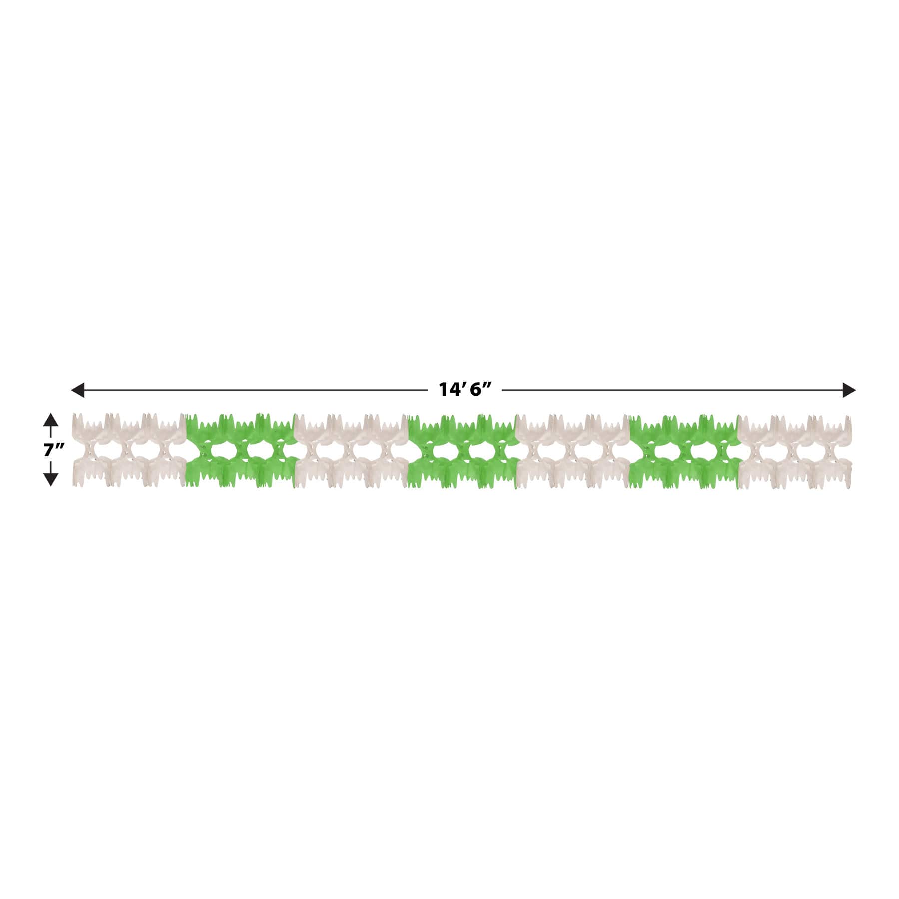 Beistle 14.5ft. Green & White Pageant Garlands, 2ct.