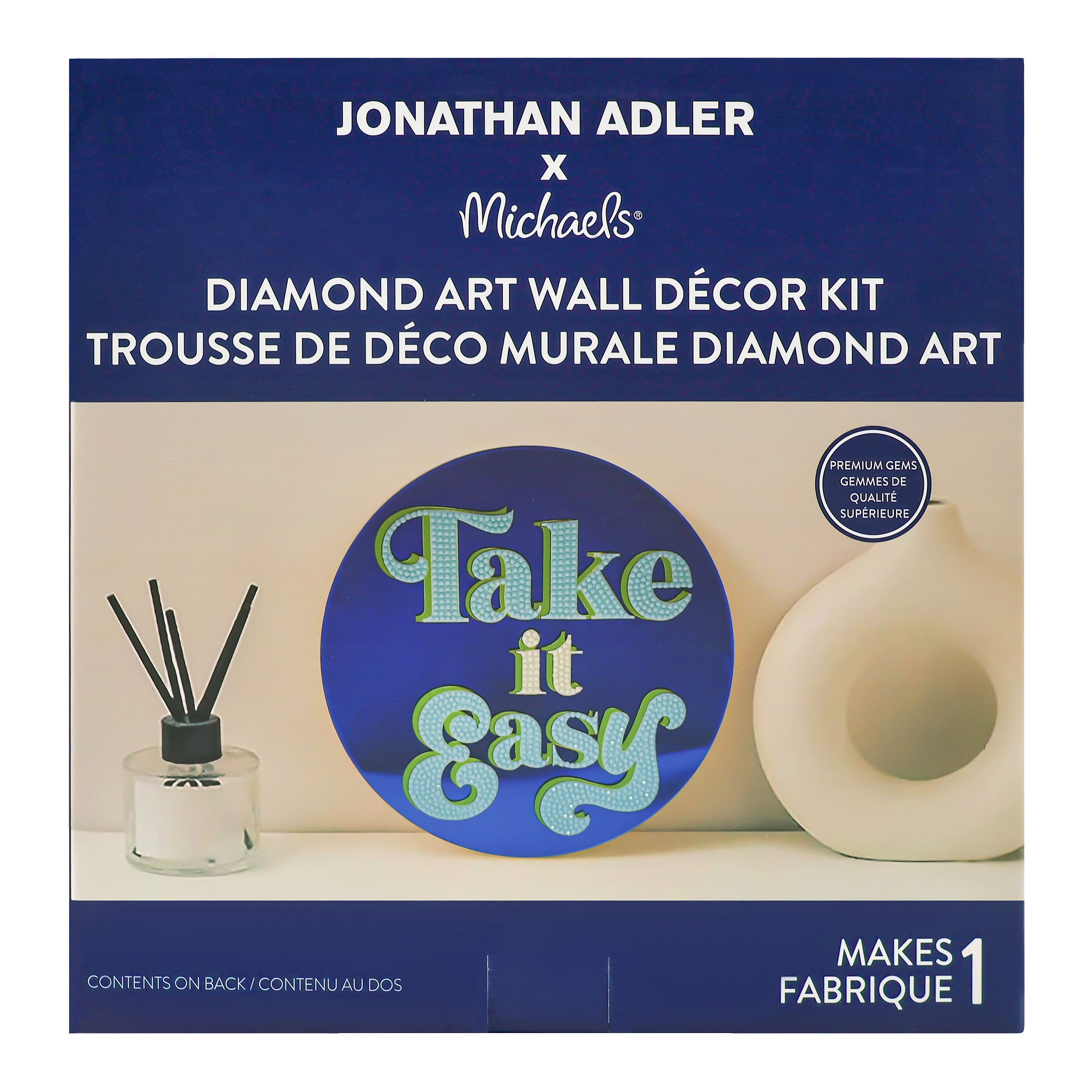 Jonathan Adler x Michaels 7.75" Take It Easy Diamond Art Wall Décor Kit