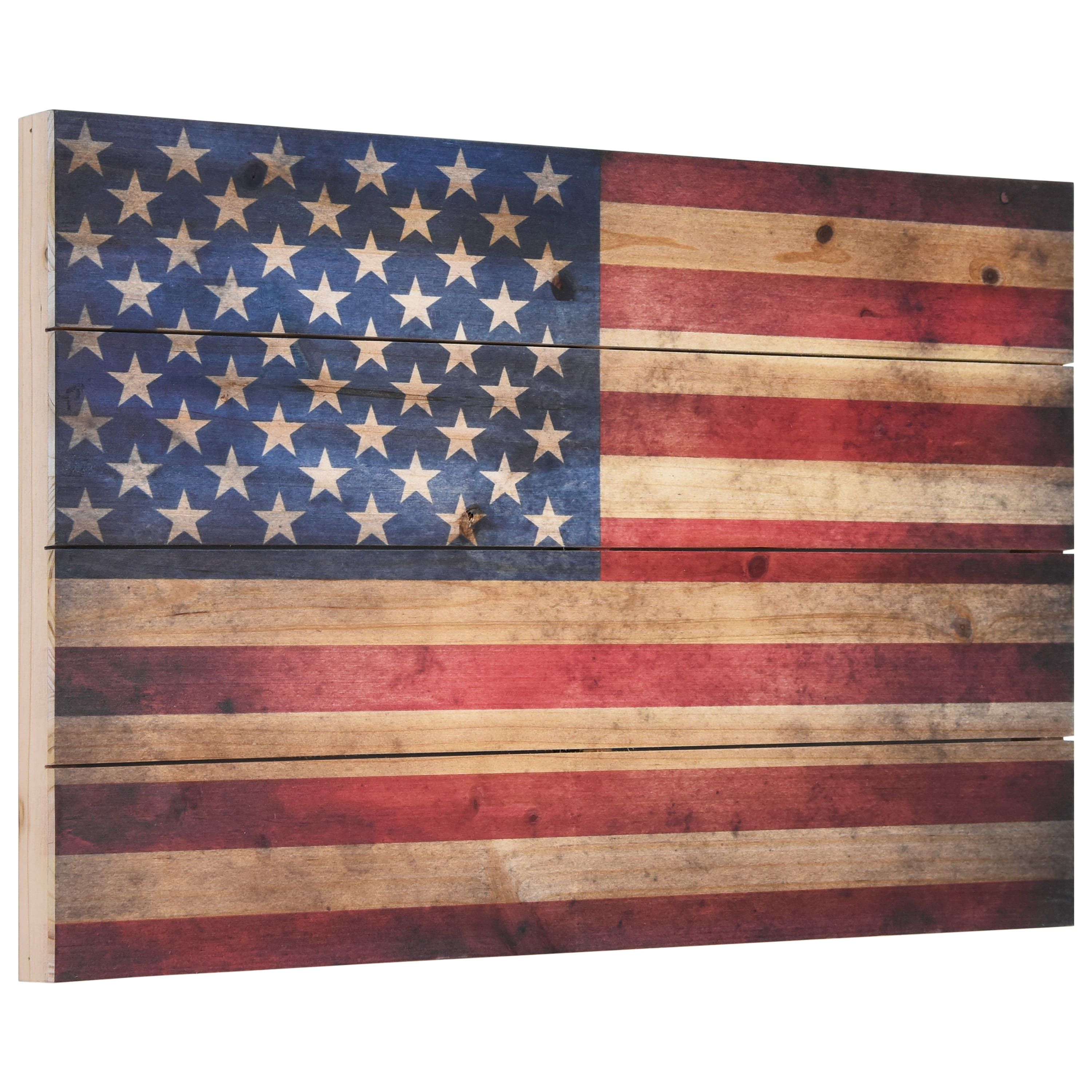 Empire Art Direct Arte de Legno American Dream Fir Wood Planks Wall Art