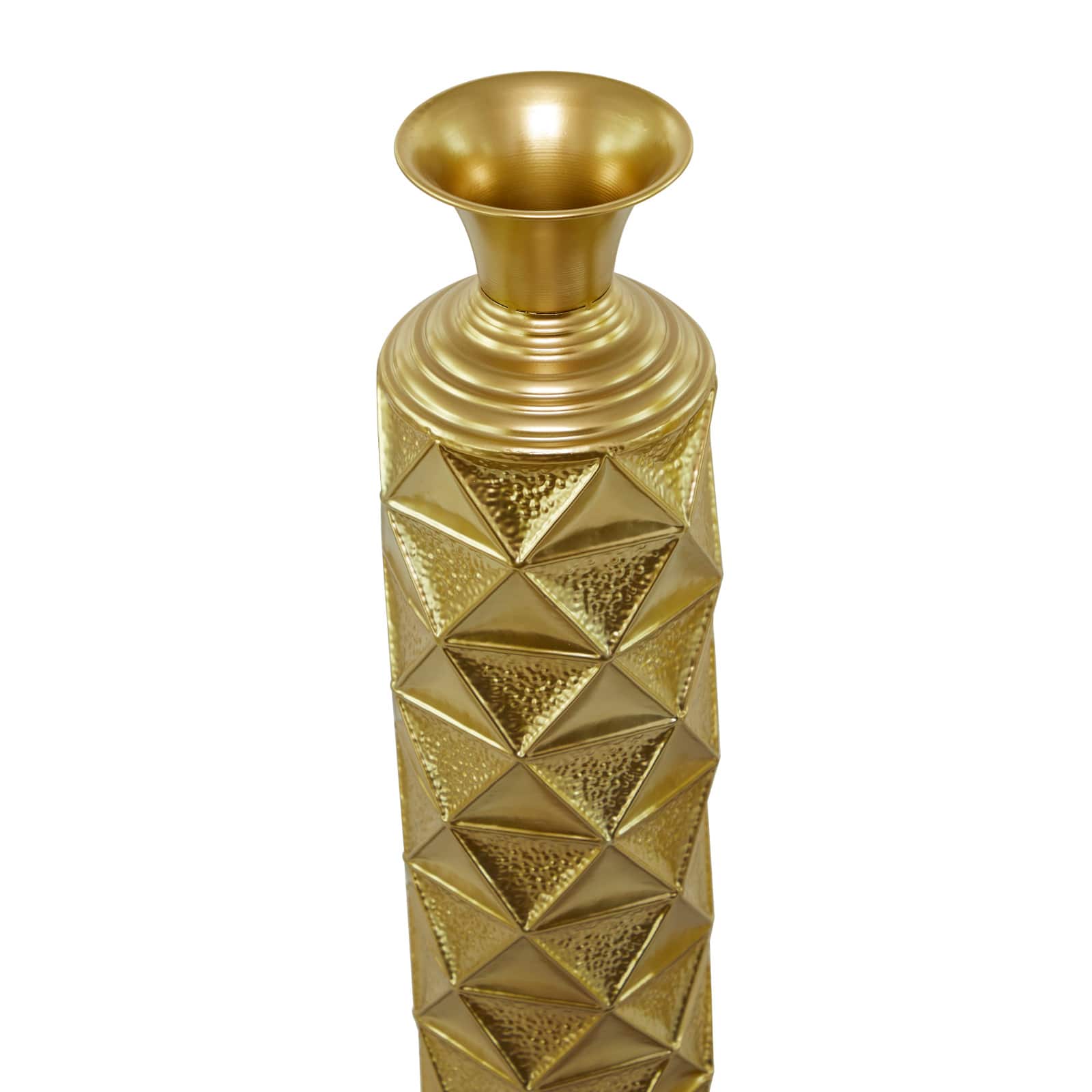 Gold Metal Glam Vase, Set of 3" 34", 29", 25"