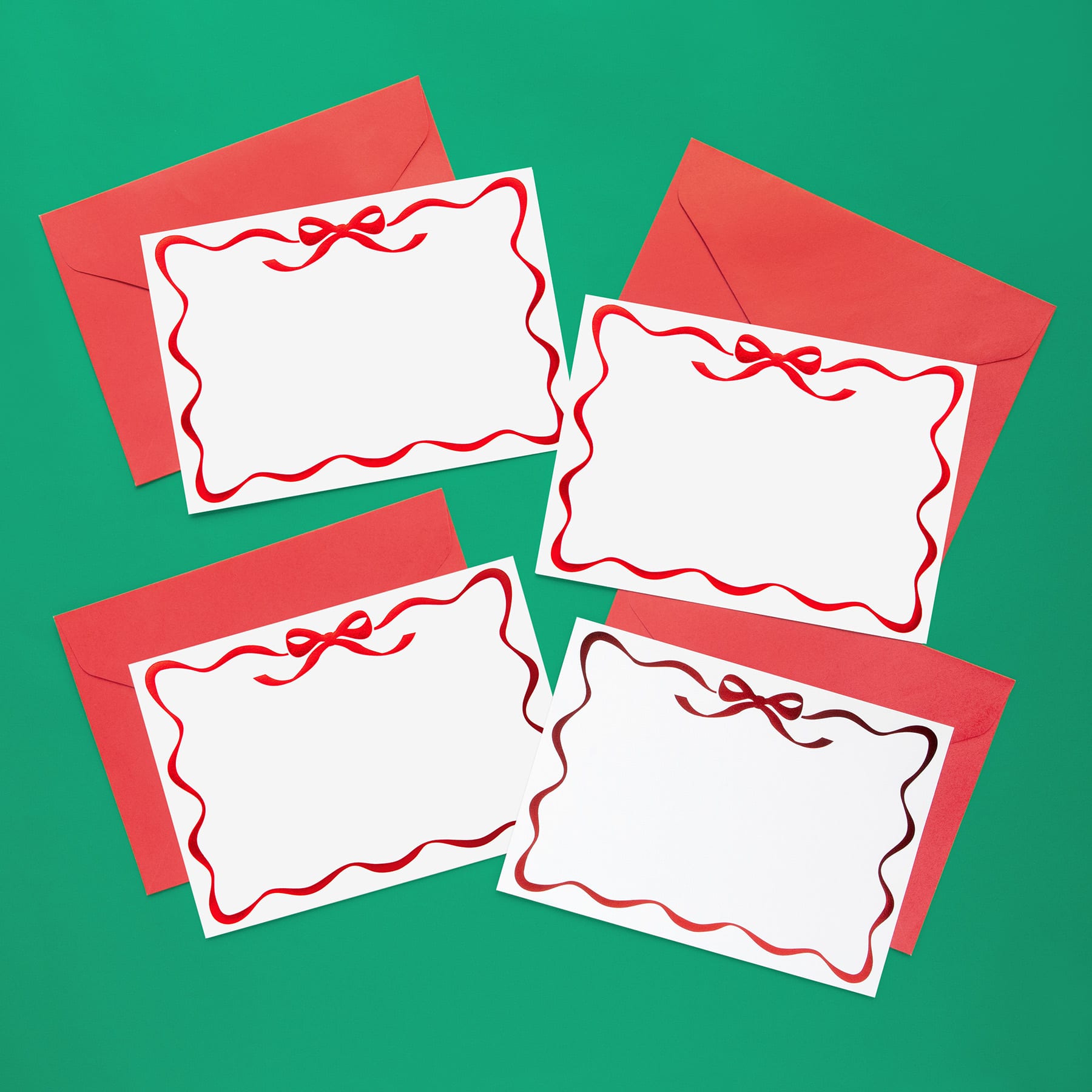 5" x 7" Red Bow Border Christmas Card & Envelope Sets, 24ct. by Recollections™