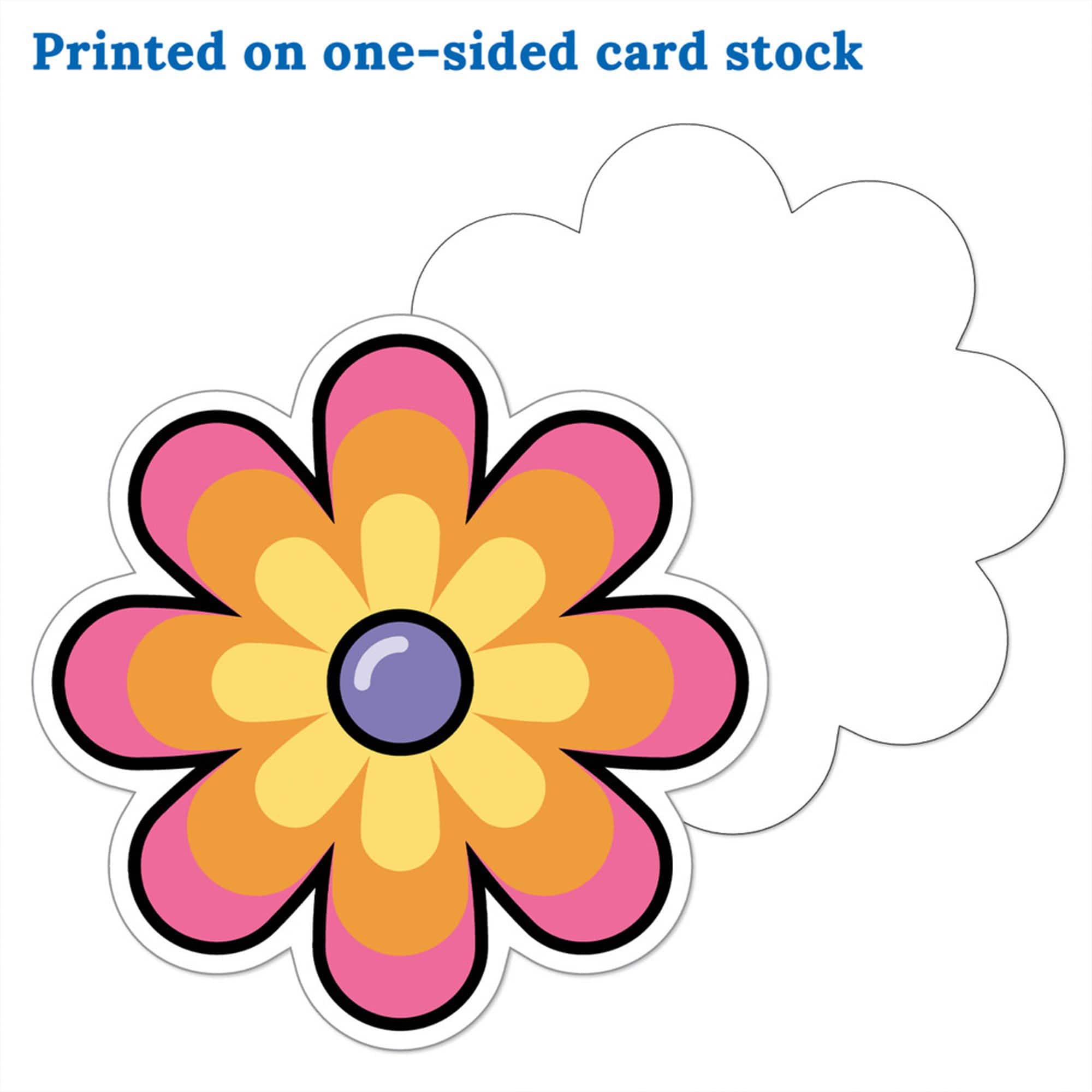 Carson Dellosa® Education Happily Ever Elementary Retro Remix Jumbo Flowers Cutouts, 6 Packs of 12
