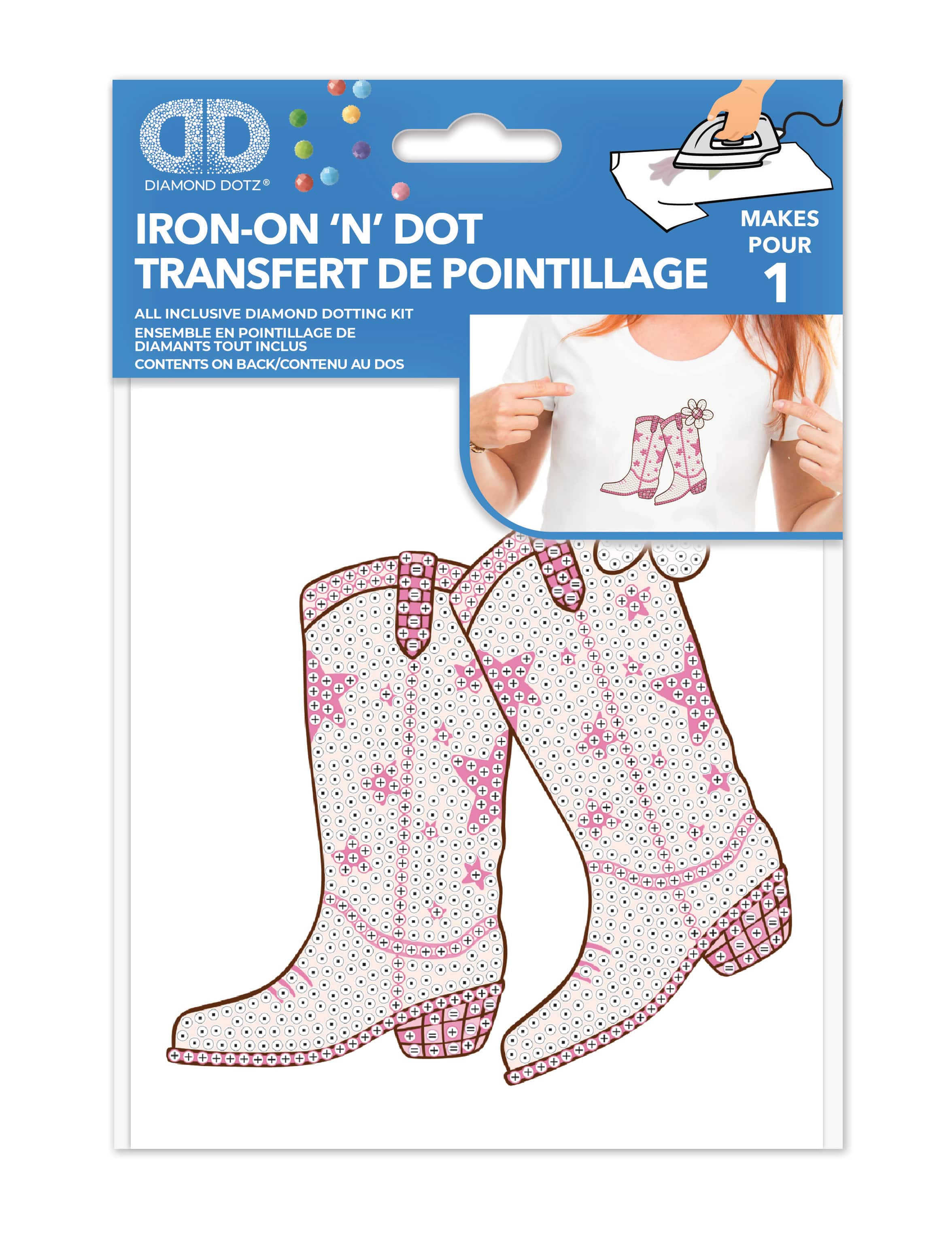 Diamond Dotz® Disco Cowgirl Iron-On 'n' Dot Kit