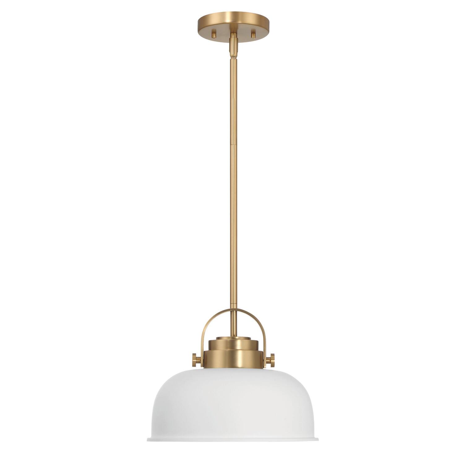 Hello Honey® Arte White & Gold Industrial Metal 2-Tone Ceiling Light